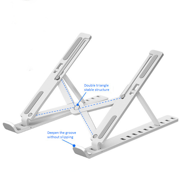 Aluminum alloy laptop stand heightening heat dissipation portable foldable base
