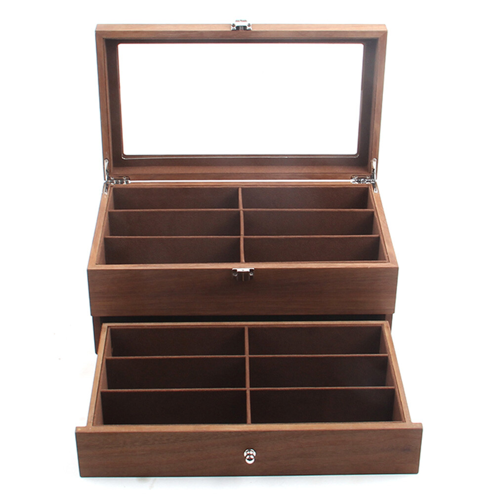 Eyeglass Case Sunglasses Box Organizer Glasses 12-Bits Display Storage Case Gift