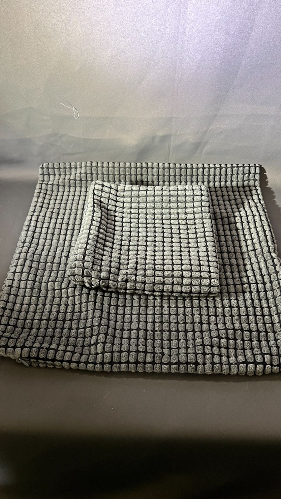 Decorative Textured Gray Pillowcases Set Of 2 Home Accents