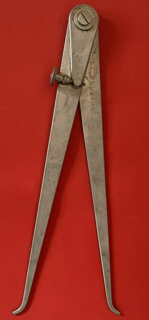 Vintage Lufkin USA 12" Screw Adjusting Firm Joint Inside Caliper Rare Machinist
