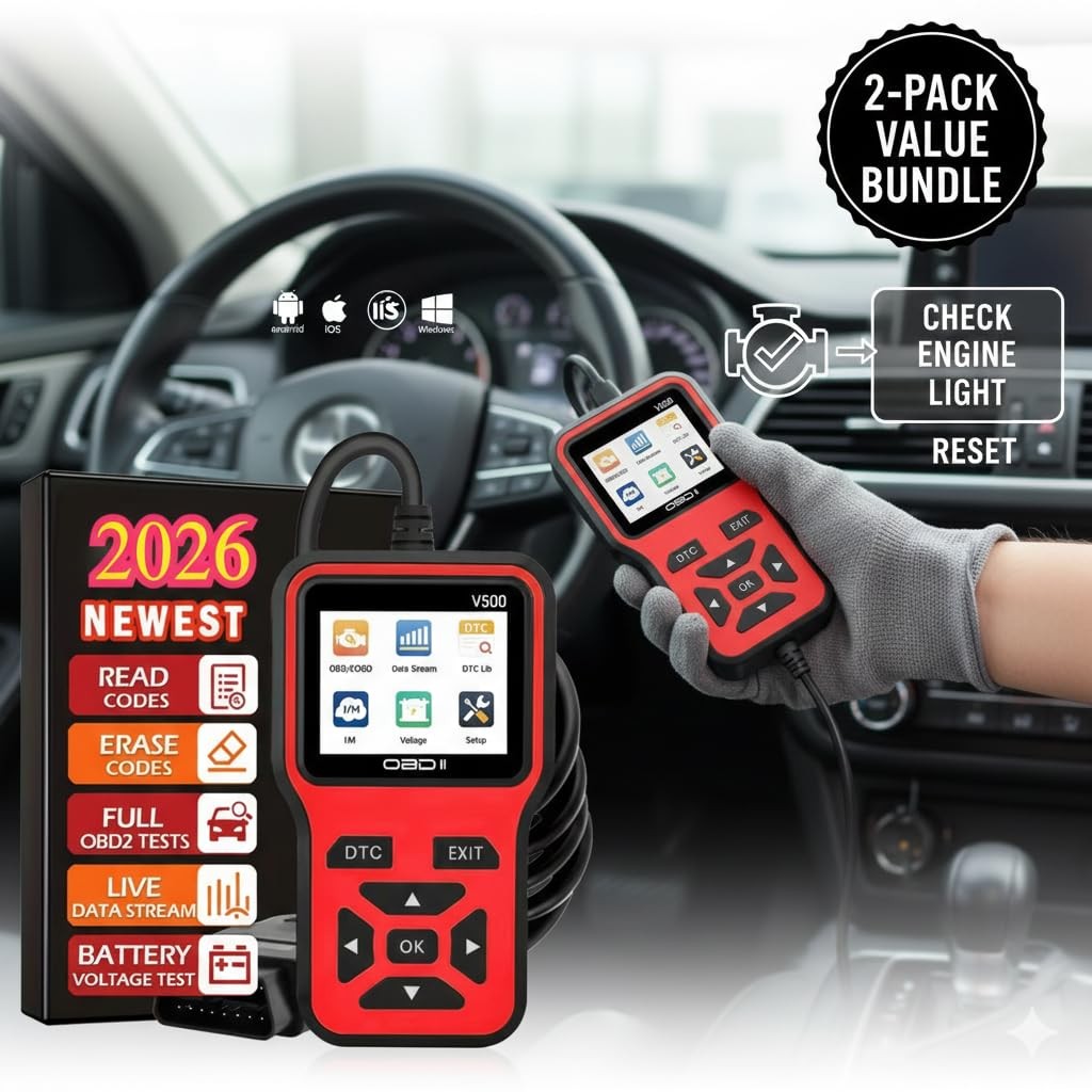 V500 OBD2 Scanner Diagnostic Tool Code Reader Live Data Check Engine Light