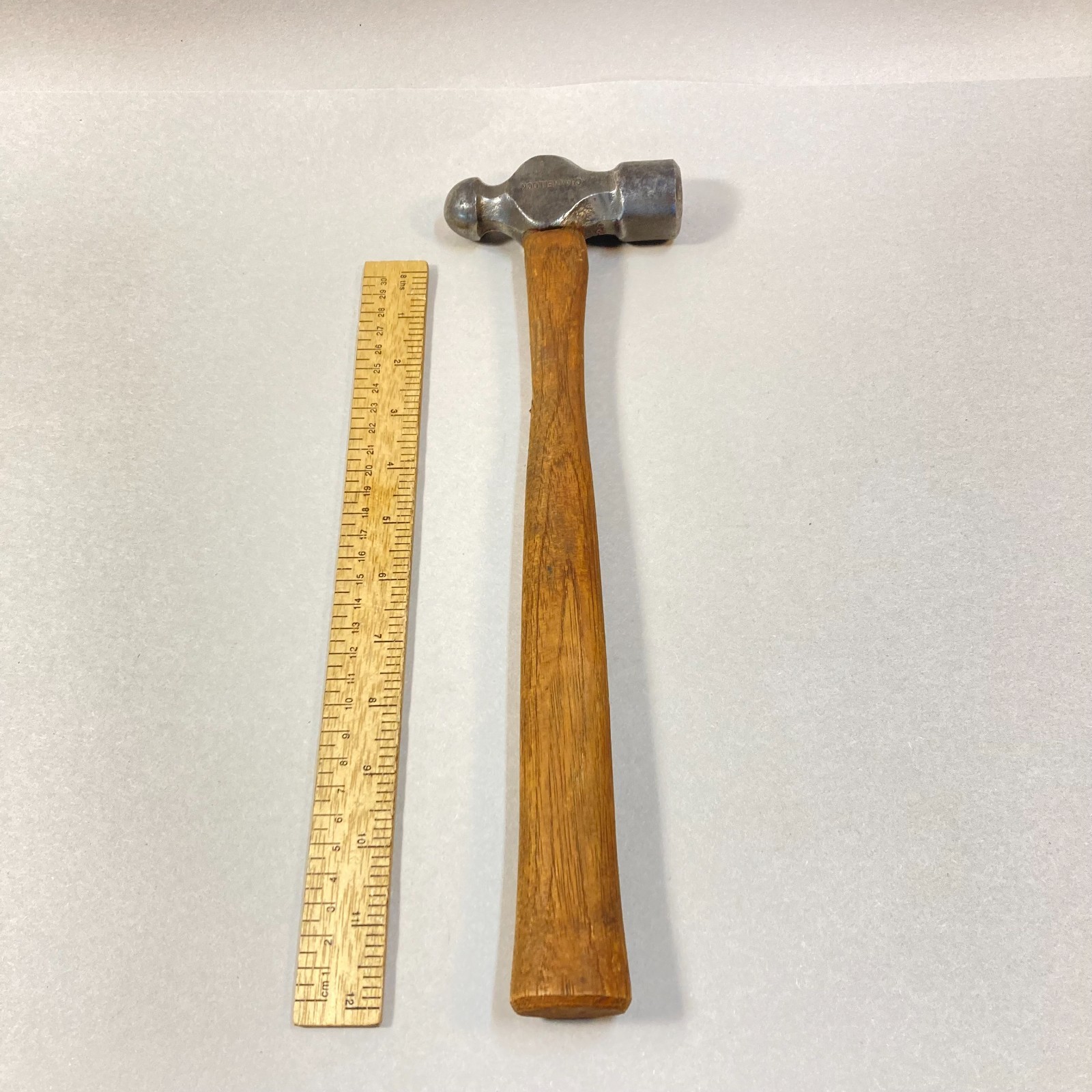 Vintage Channellock Hammer Ball Pein Peen Bell Face 24oz. 14" Wood Handle USA