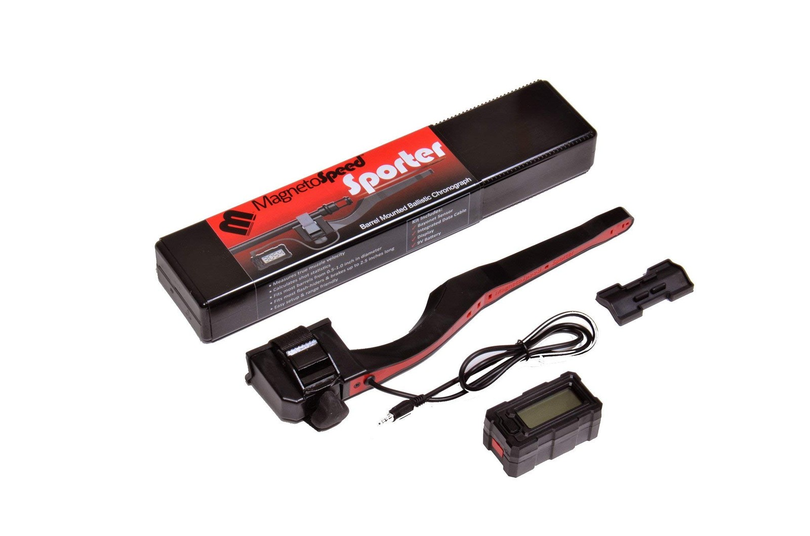 Sporter Barrel-Mounted Ballistics Chronograph Kit, Black, Ultra-Compact Case