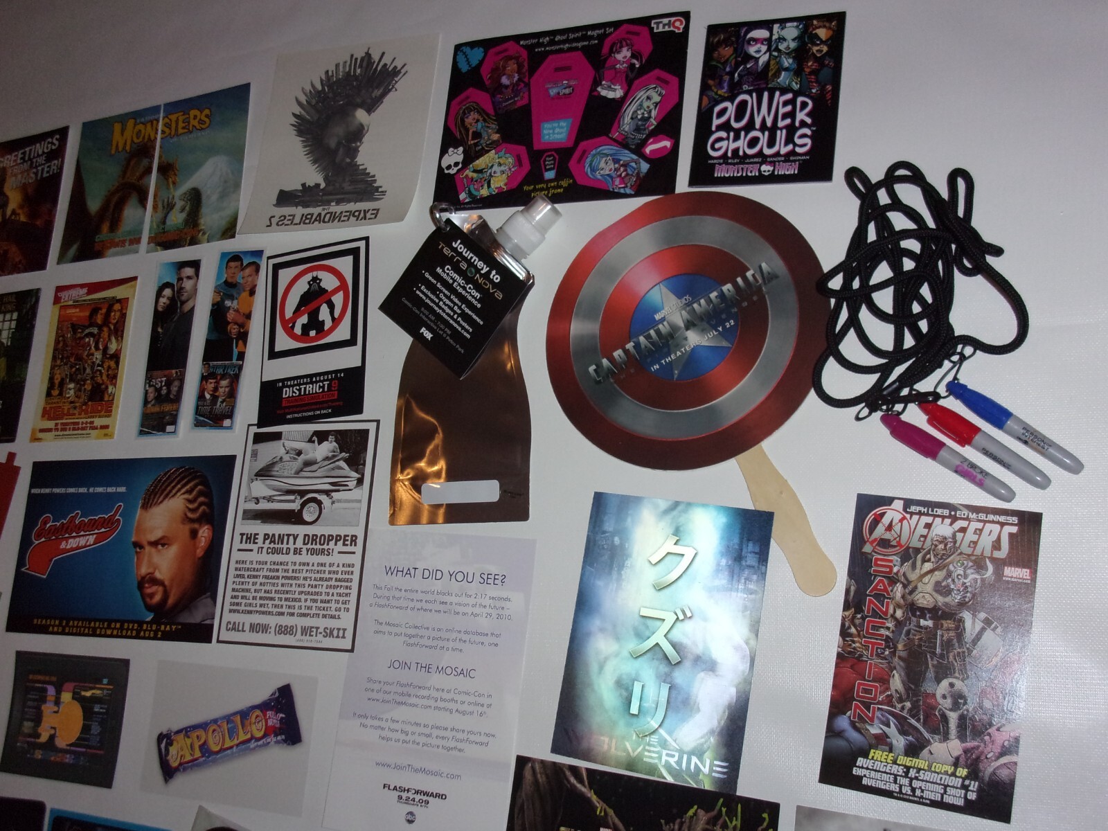 SDCC Huge PROMO LOT Pins Cards Keychains Con EXCLUSIVES
