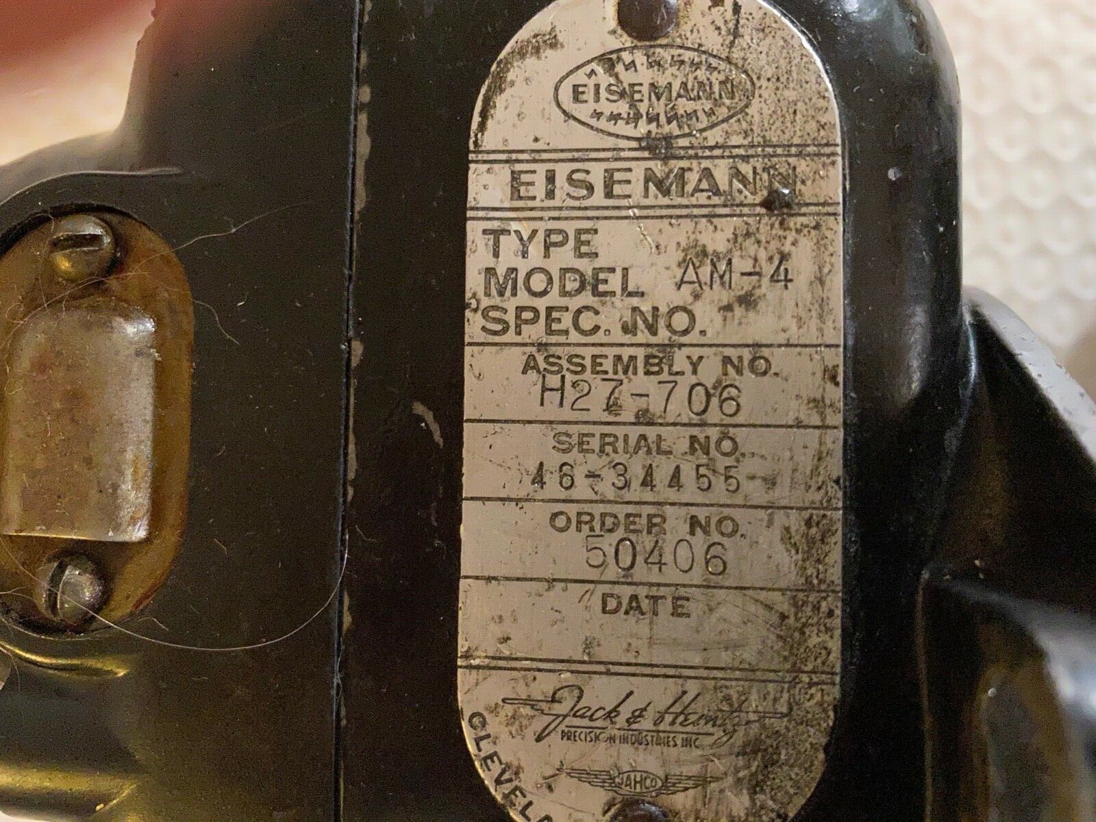 Vintage Eiseman Magnetos  Model# AM-4  Assembly# H27-680