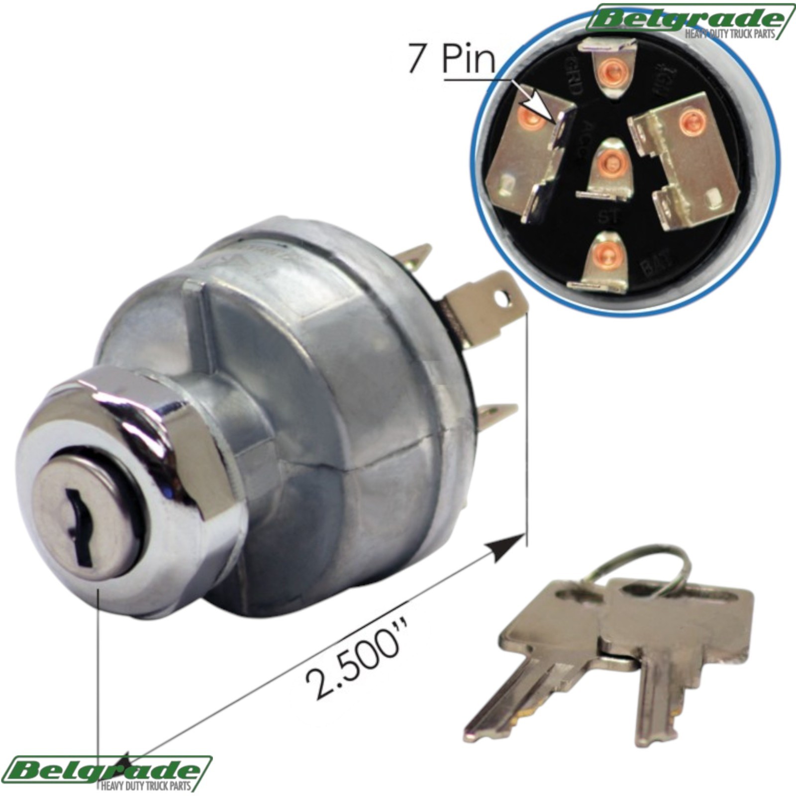 577.59548WC Ignition Switch Kenworth P271048 - w/ Lock Cylinder - T300 & T400