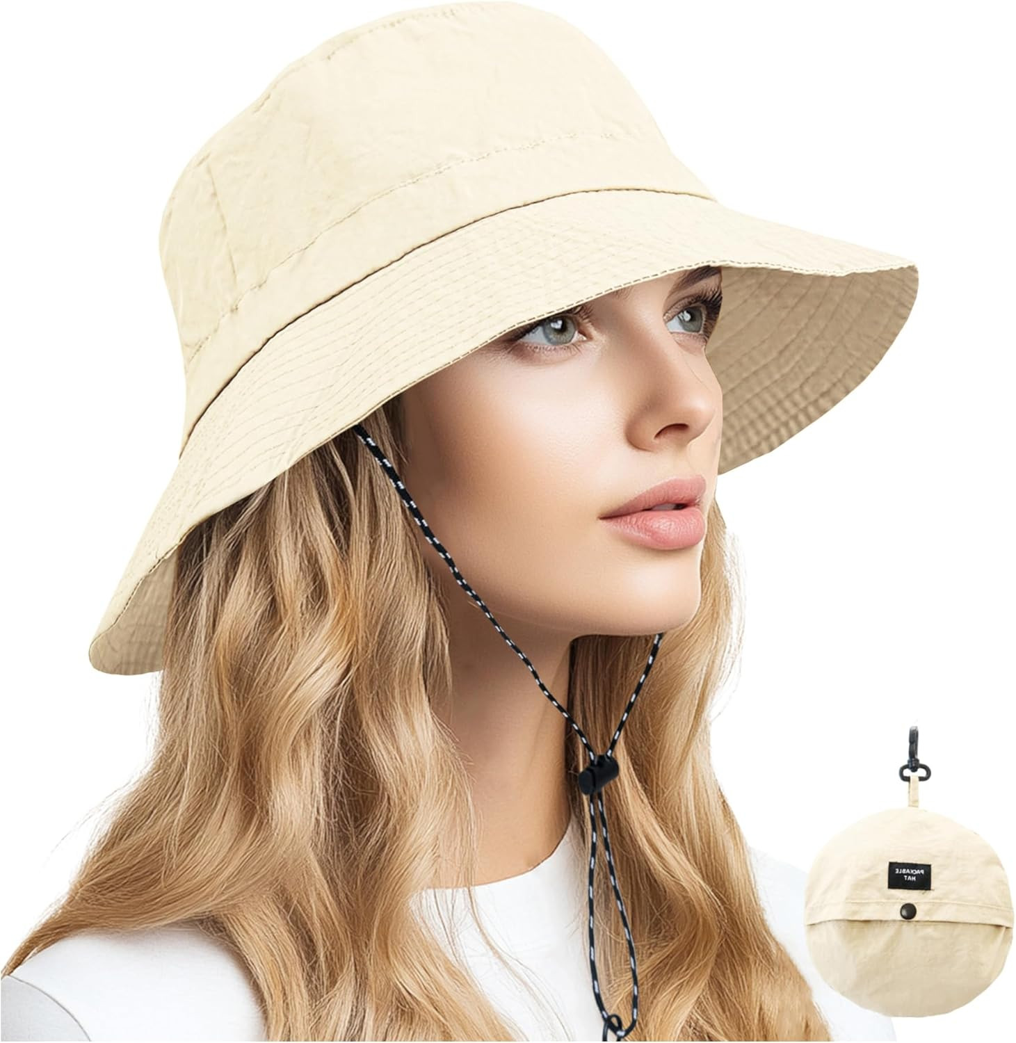 Waterproof Quick Dry Bucket Hats for Woman Men Packable Foldable Rain Sun Hat Li