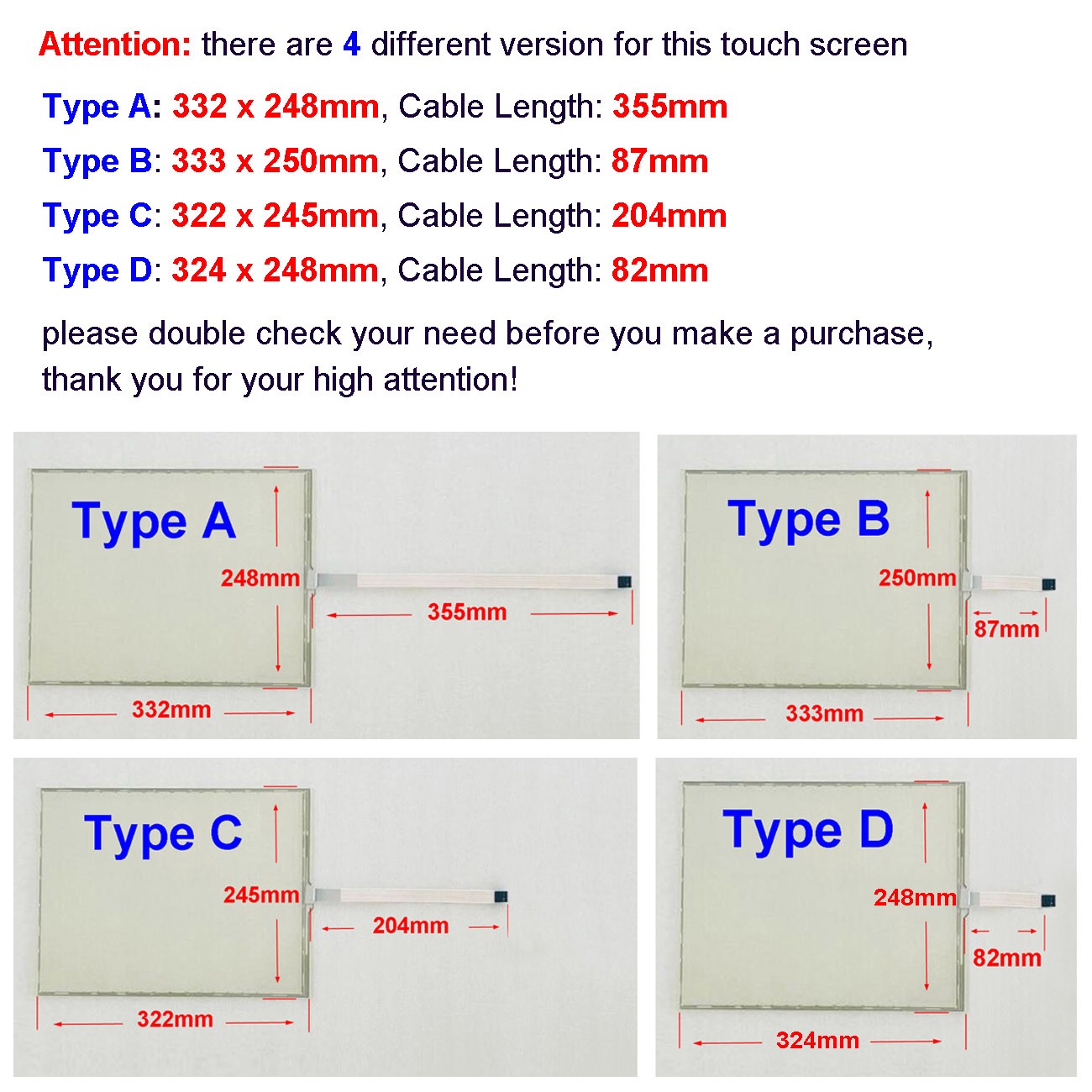 Fit for B&R 5AP920.1505-K54 Touch Screen Digitizer Glass Panel 1-Year Warranty