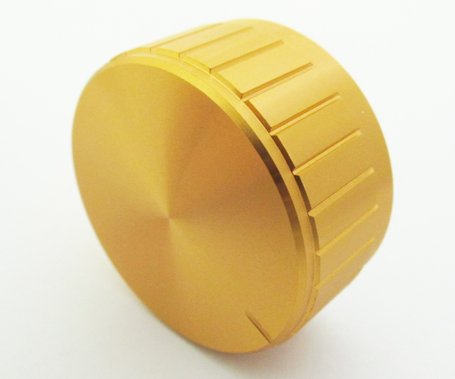 50pcs Gold Audio Knobs Aluminum High Quality Knob w/ 6.25mm(1/4") shaf 40x20mm