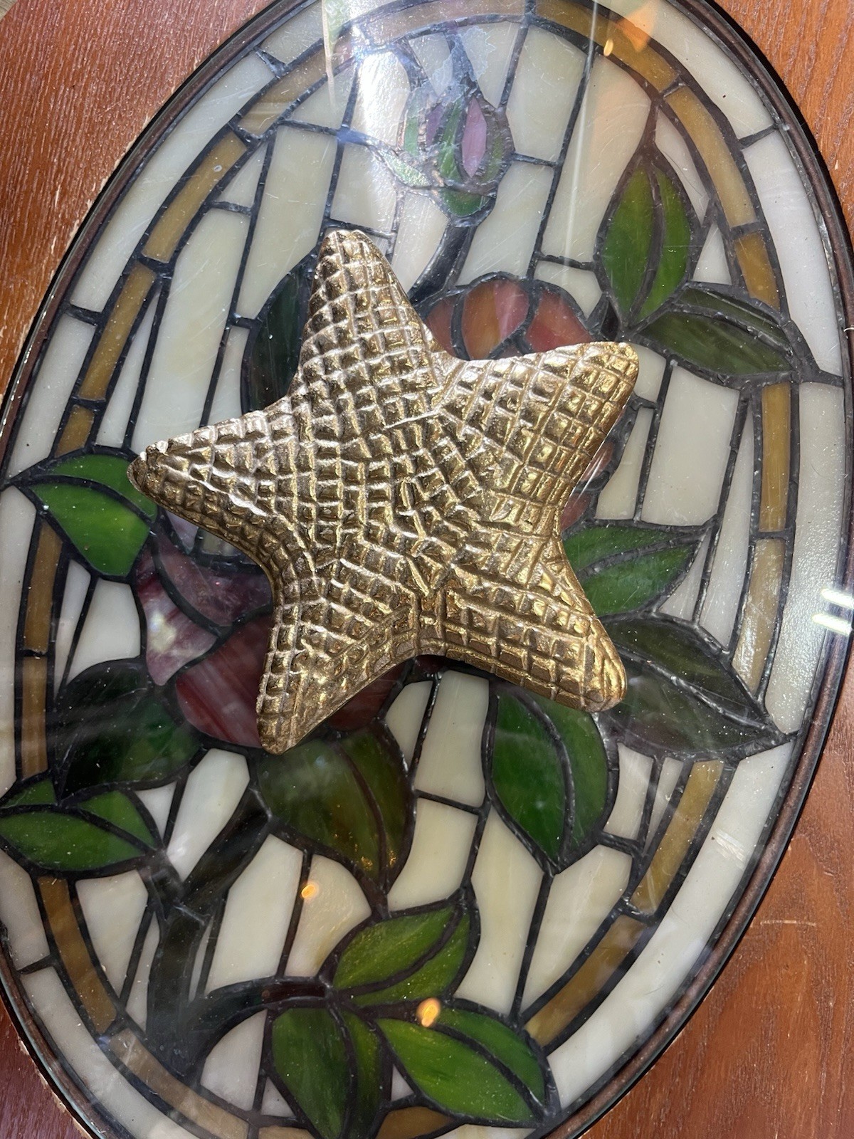 Starfish Trinket Box Gold Toned 6.5”