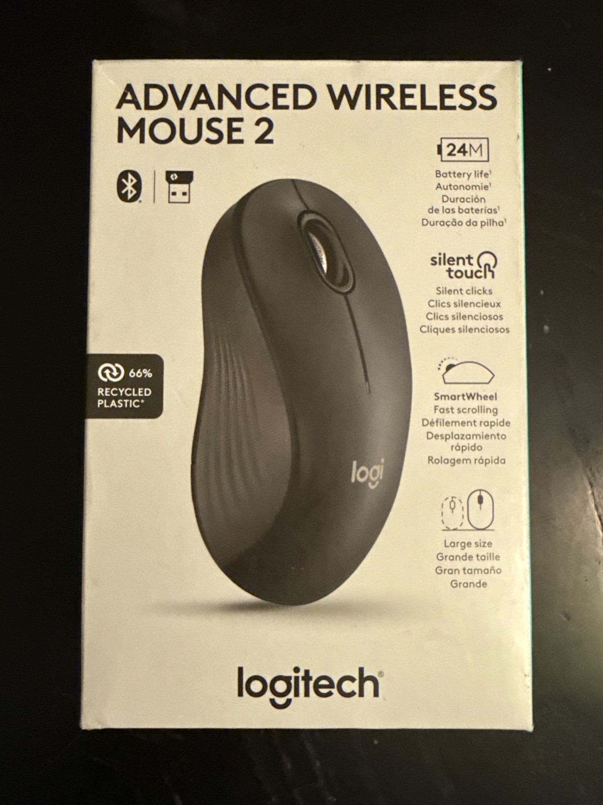 Logitech Advanced Wireless Mouse 2 Silent Touch Wireless Bluetooth