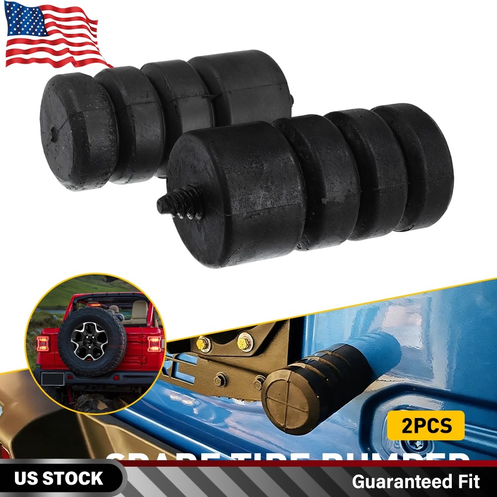 2PCS Tailgate Spare Tire Carrier Bumper Bump Stop For Jeep Wrangler JL 2018-2023