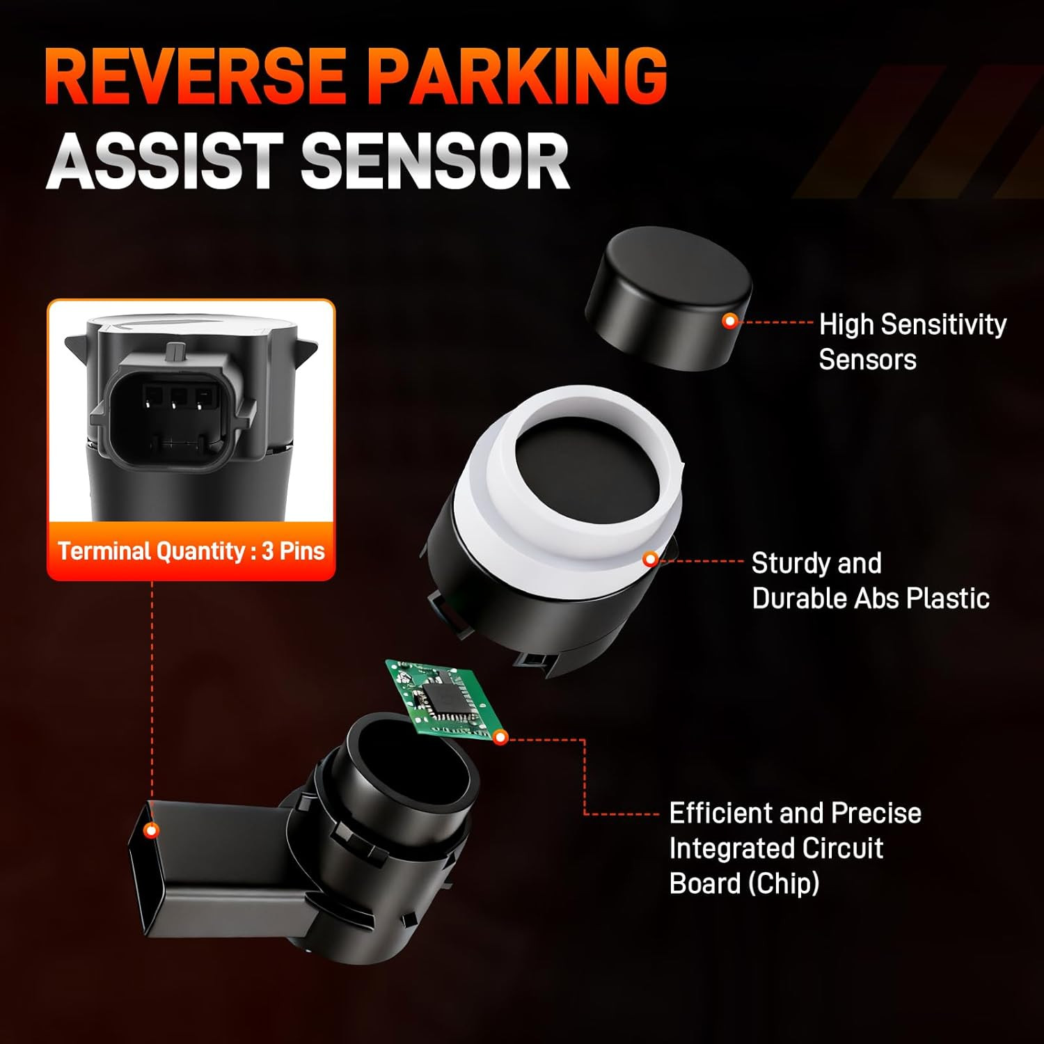 4pcs Reverse Parking Assist Sensor for Chevy Silverado Tahoe GMC Sierra 25961317