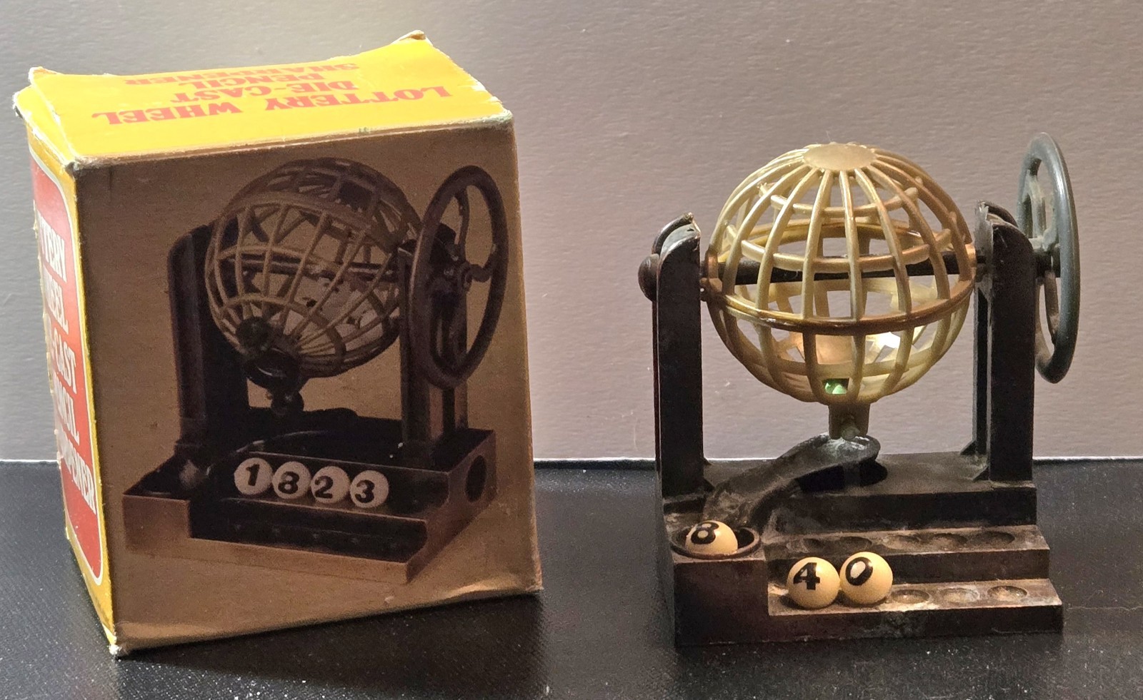 Vintage Die-cast Pencil Sharpener Bingo Ball Desktop Collectible