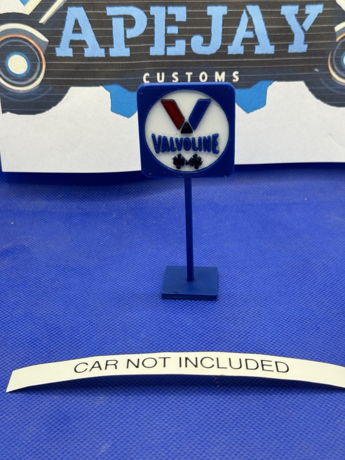 custom small VALVOLINE oil stand 1/64 diecast display Hot wheels Hw Matchbox m2