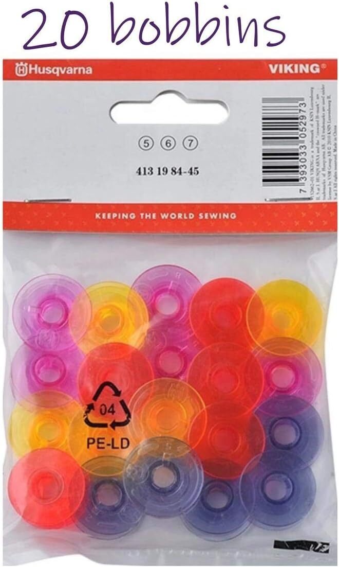 Husqvarna Viking Watercolor Bobbins 20 Pack