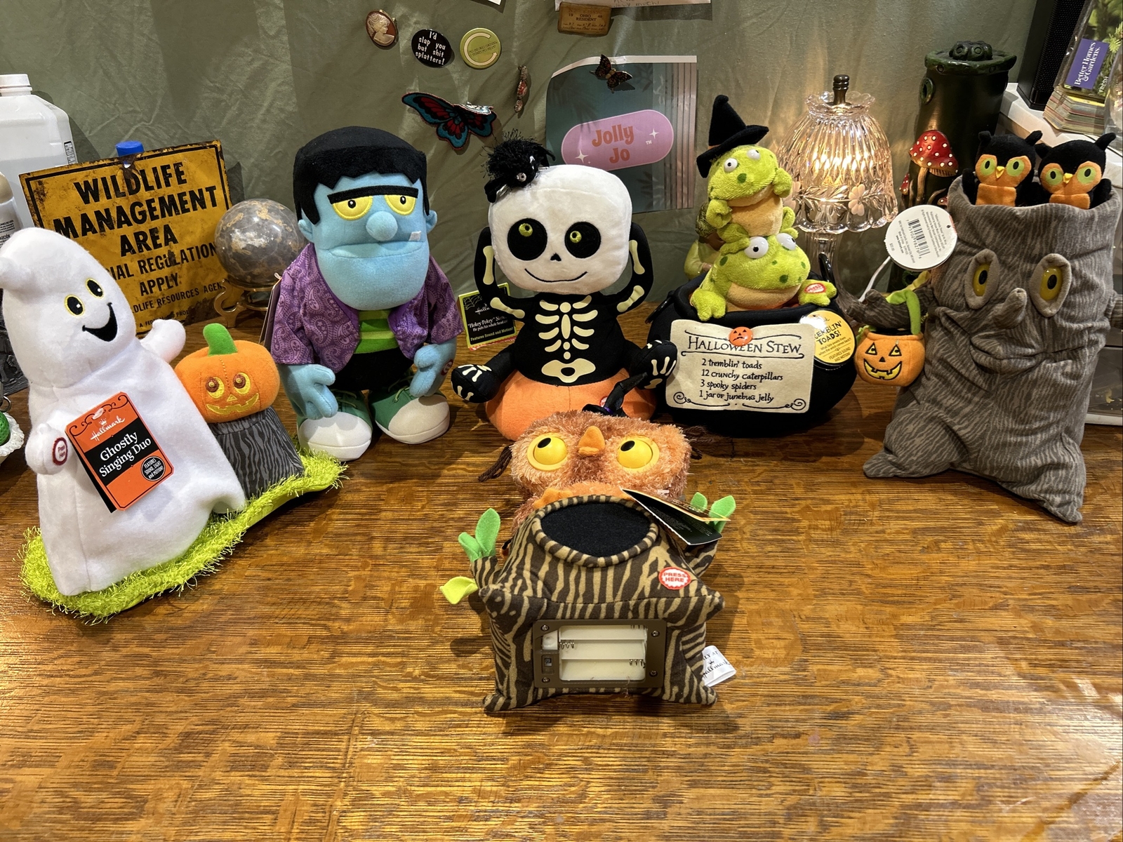 Vtg Hallmark Halloween Animated Plush Sing-a-longs Lot Of 6