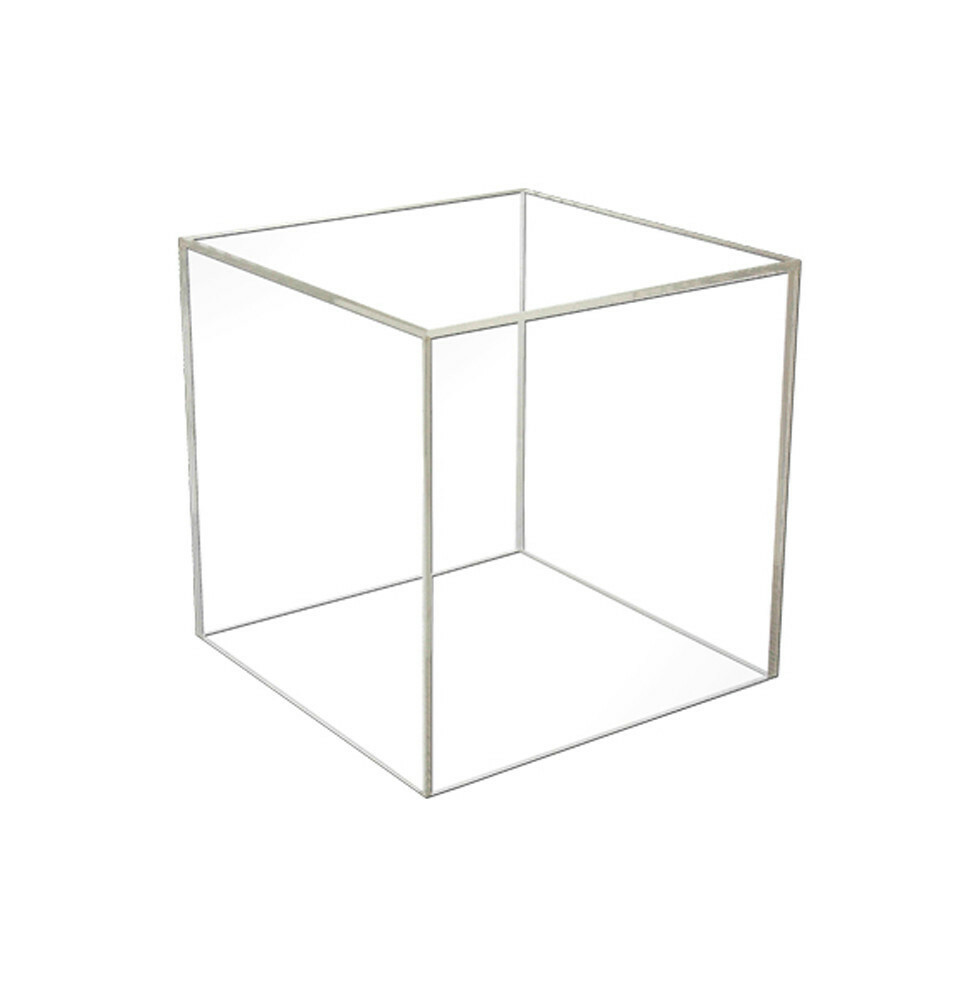 5 Sided 8'' Lucite Acrylic Cube Bin Fixture Display Retail Store