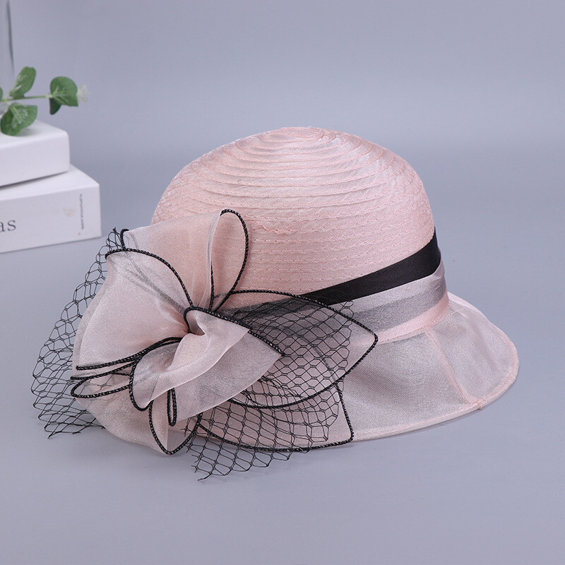 Womens Bridal Organza Tea Party Hats Kentucky Derby Church Hat Dress Fascinator