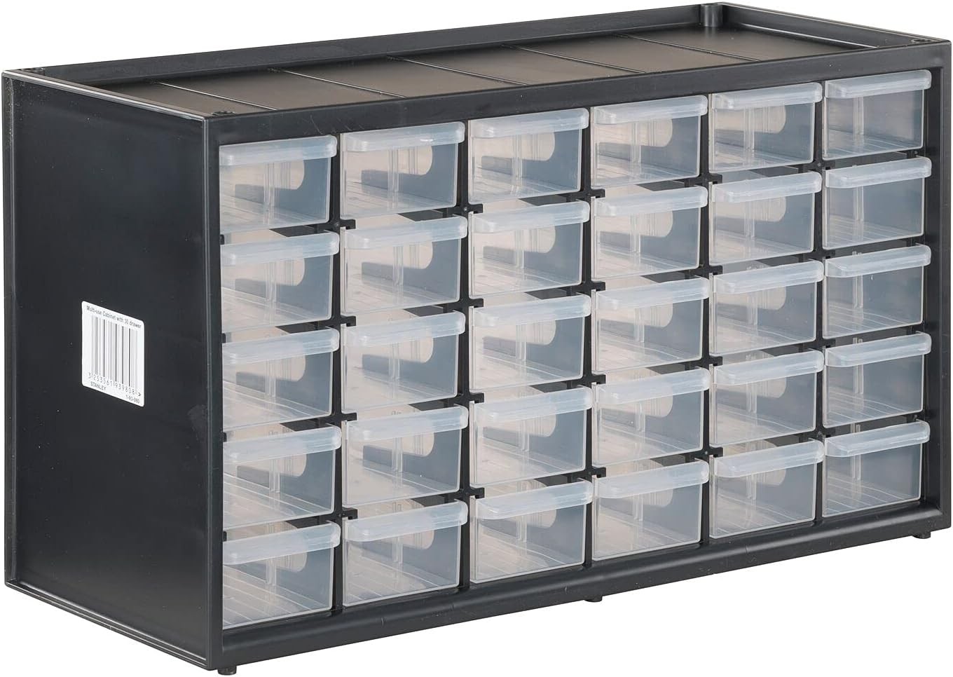 CRAFTSMANModularStorage 30 Drawer Easily Stackable Plastic Black White CMST40730