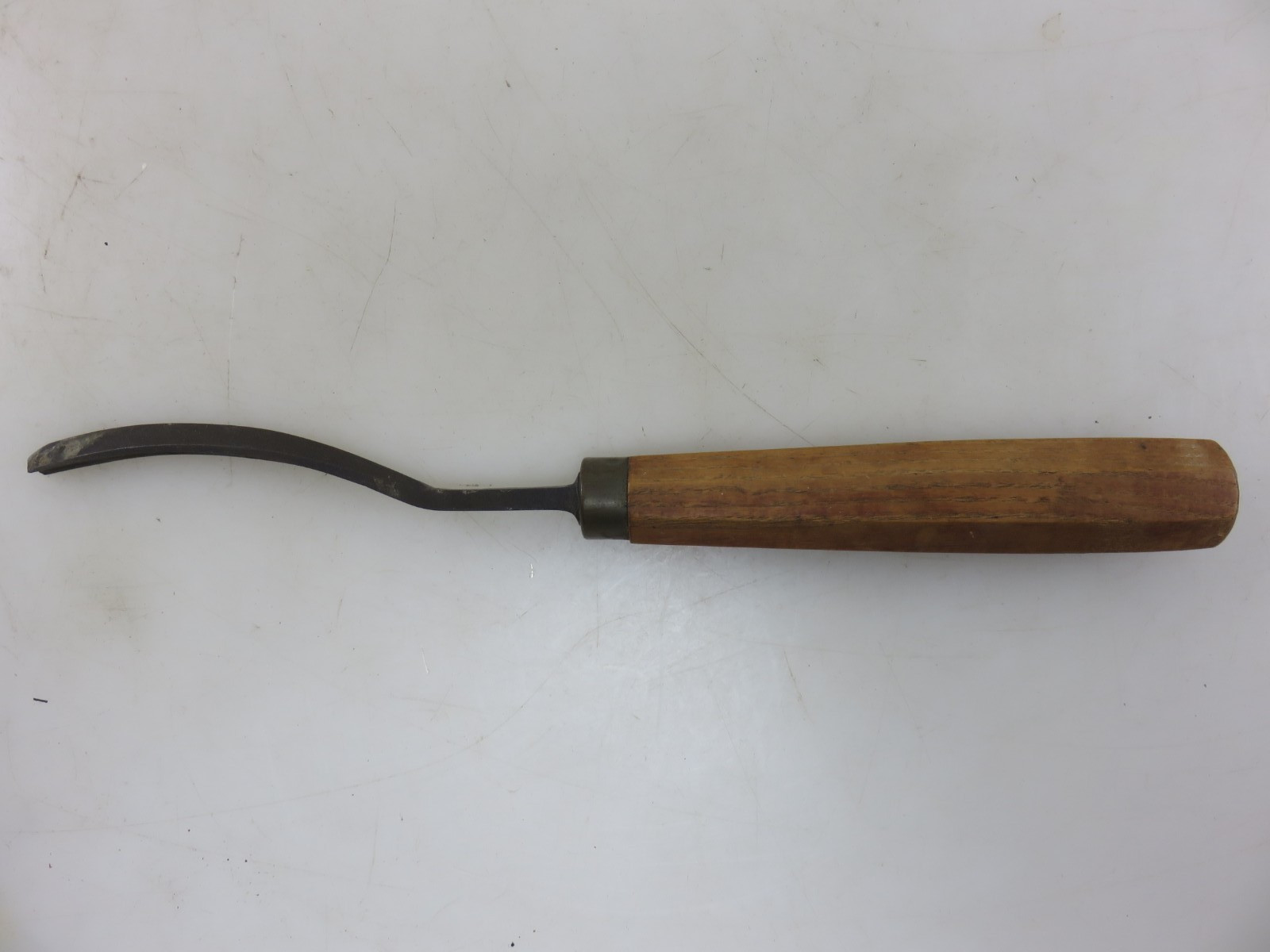 Defries #42 Sweep 3/16" V Bent Wood Carving Chisel Tool Vintage Made In Italy