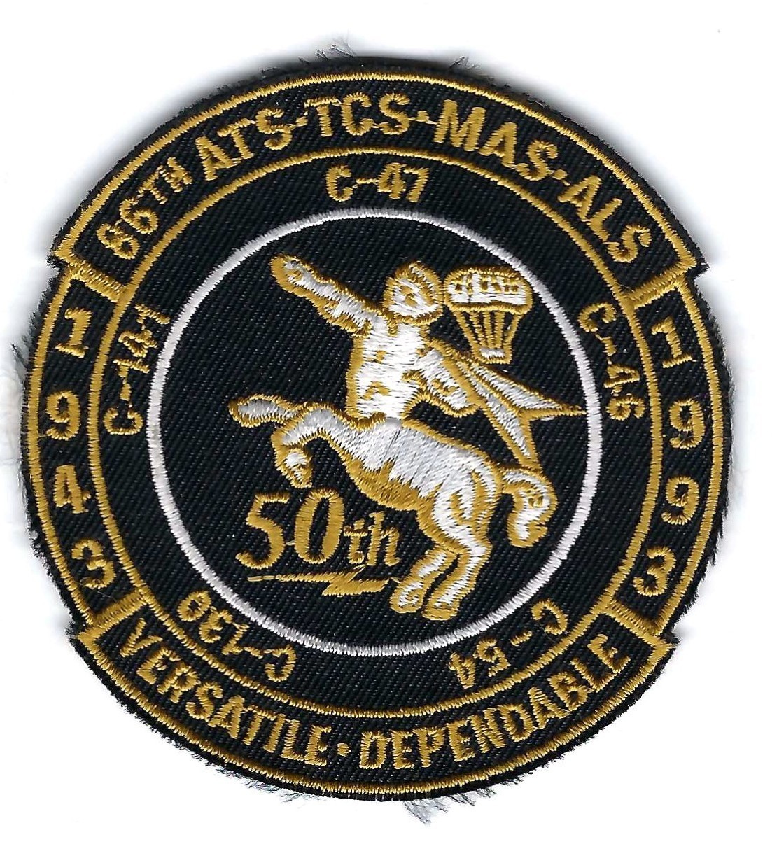 PATCH USAF 86TH AIRLIFT ATS TCS ALL 50TH ANNIVERSARY 1993     AS14-A