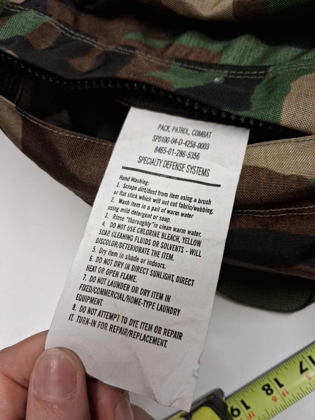 US Military Patrol Combat Pack Woodland – SDS – NSN 8465-01-286-5356 –...