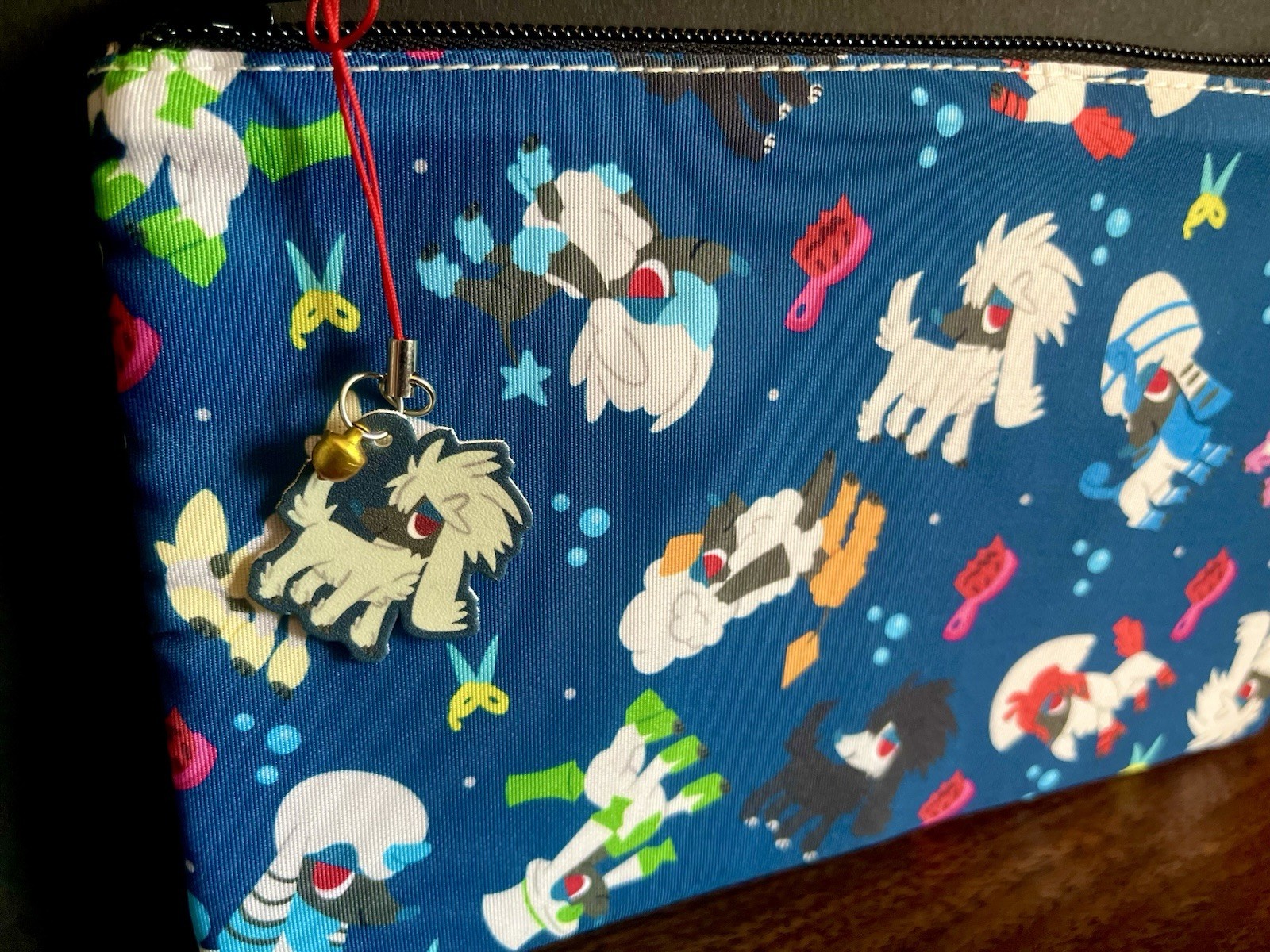 Pokémon Time XY ZA Furfrou Fabric Zipper Pouch Shiny Charm Pokémon Center