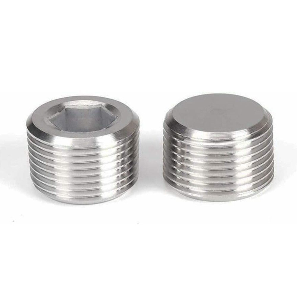 5x 1/4" NPT Pipe Plug Male Thread Stainless Steel Fitting Countersunk Hex C443