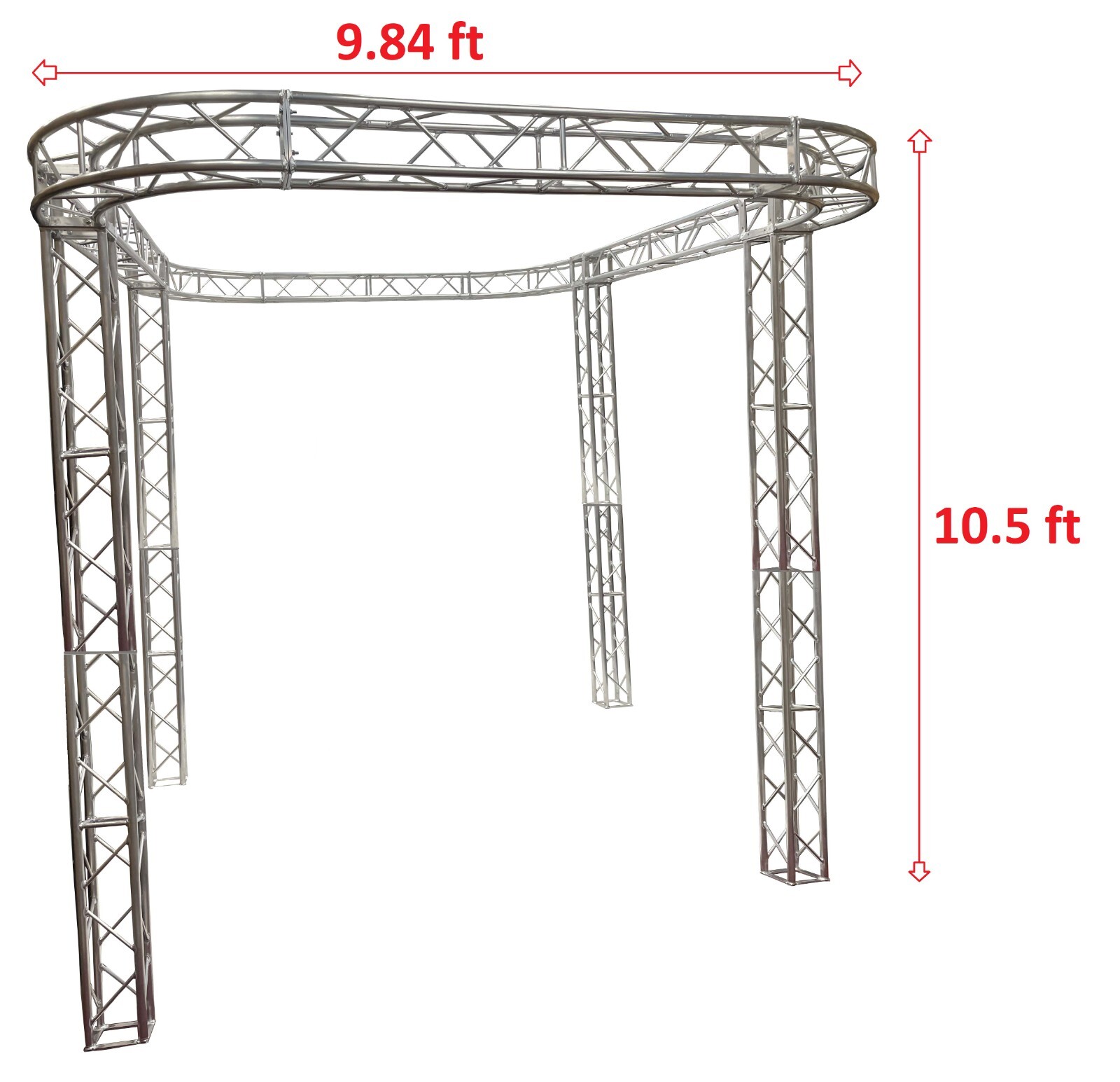 Trade Show Booth Trusses DJ Stage 10.5ft H X 9.8ft L X 11ft W Truss box Aluminum