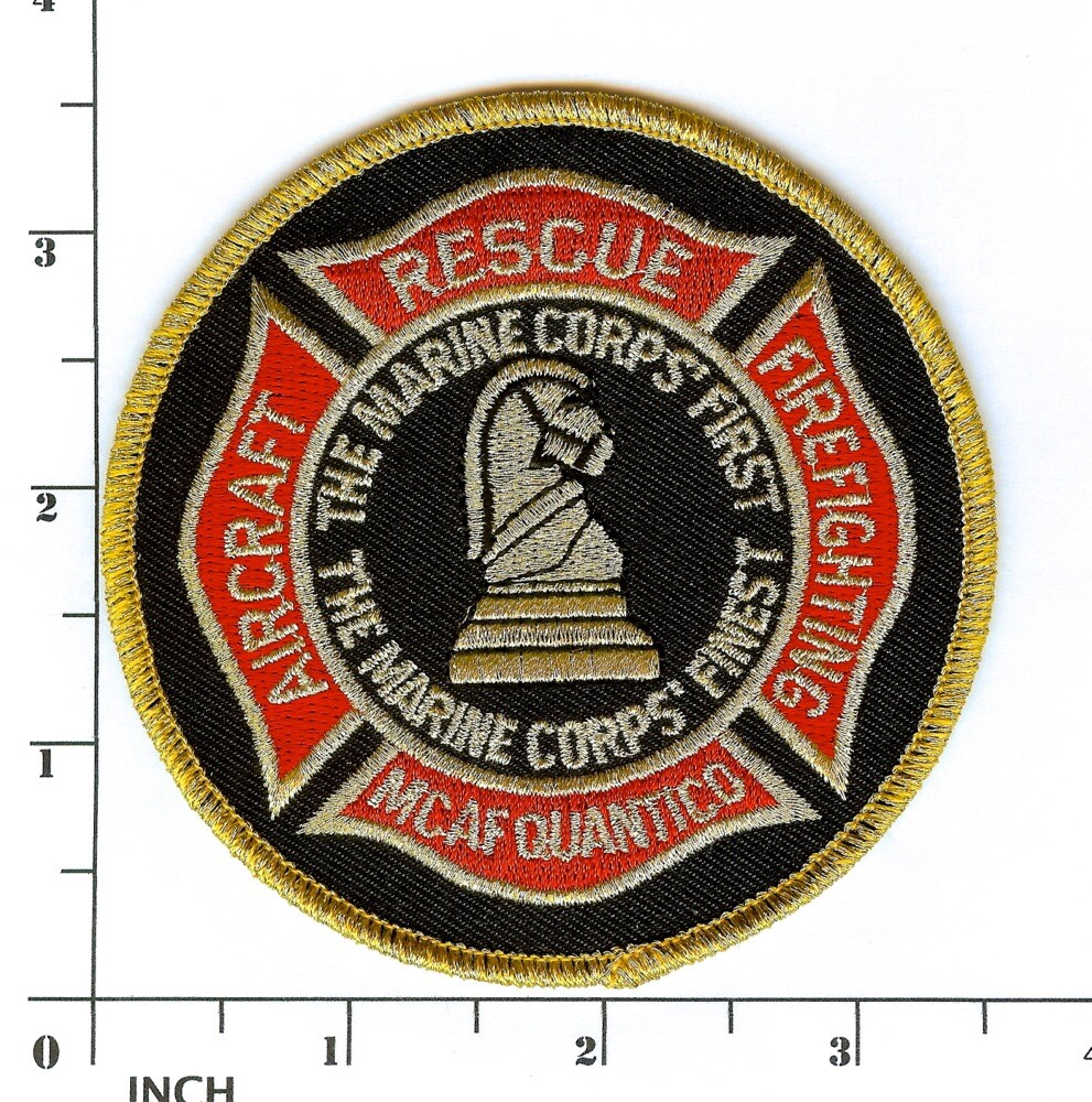 USMC ARFF MCAF Quantico VA ! Aircraft Rescue Fire Fighters color PATCH Marines