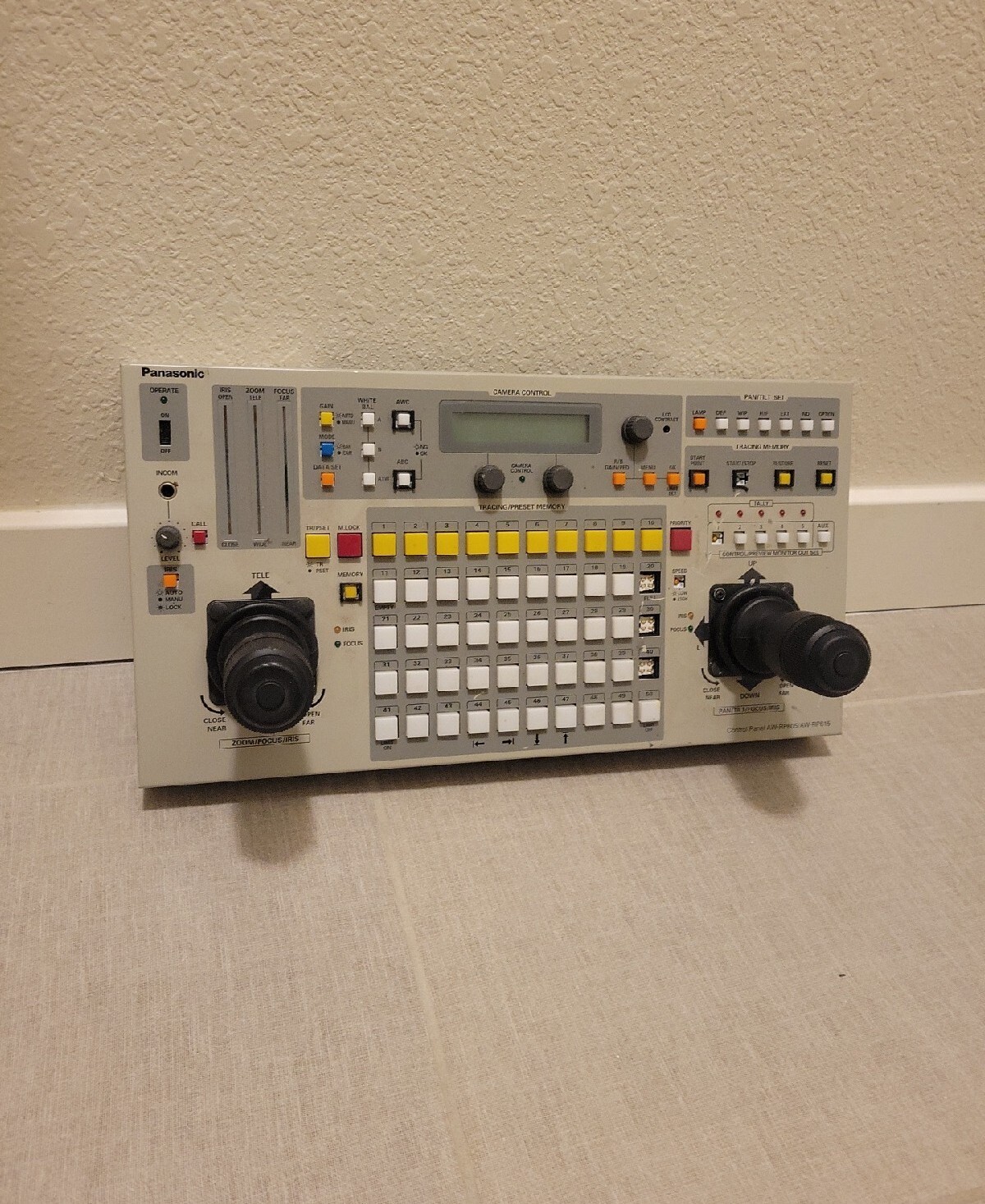 Panasonic AW-RP605A/AW-RP615A Multi-Function Camera Controller Panel TURNS ON