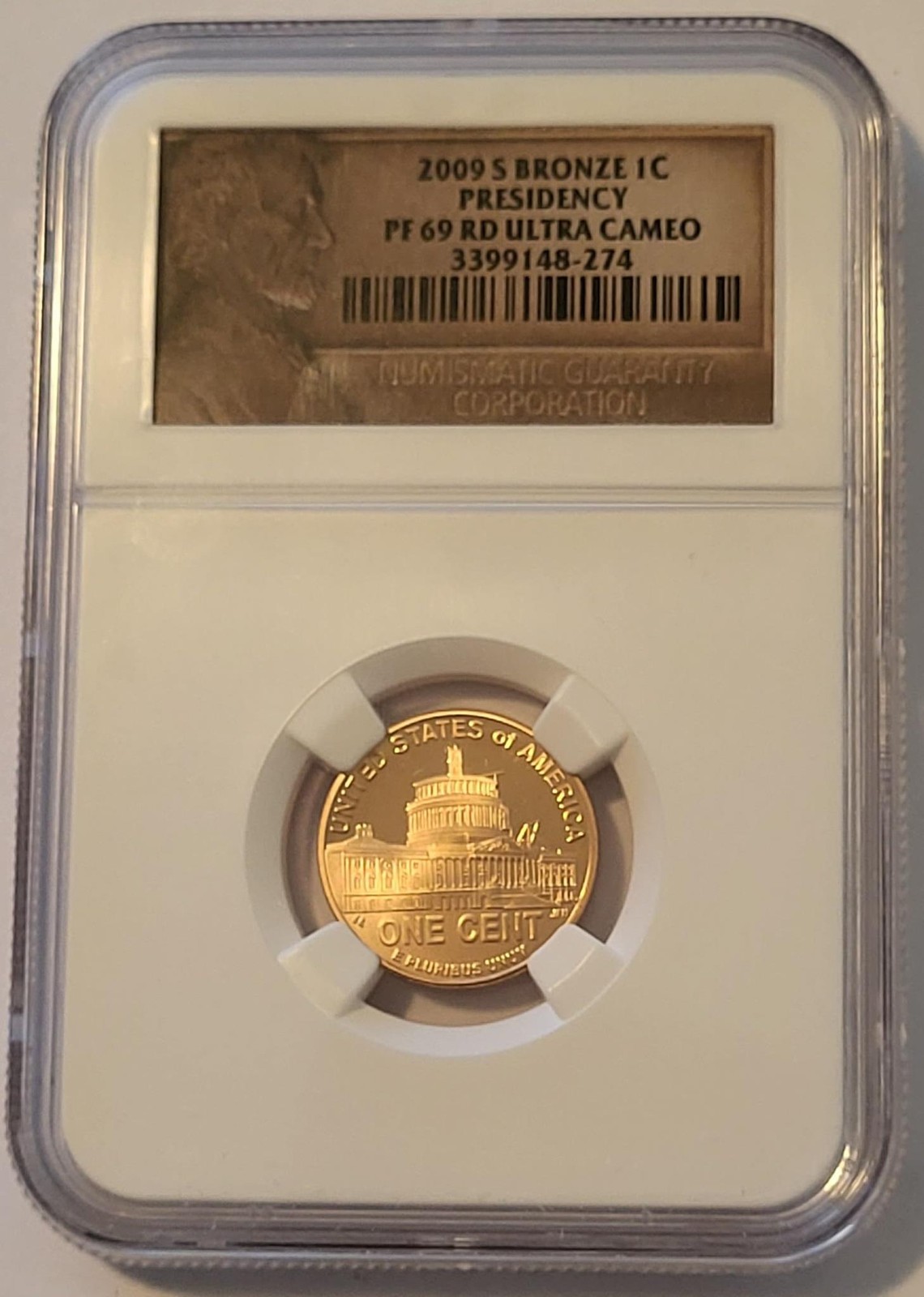 2009 S Lincoln Bicentennial Cent Presidency Proof PF69 RED UC NGC Portrait Label