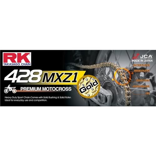 GB428MXZ1-110 Gold 110 Link Heavy Duty Racing Chain with Connecting Link