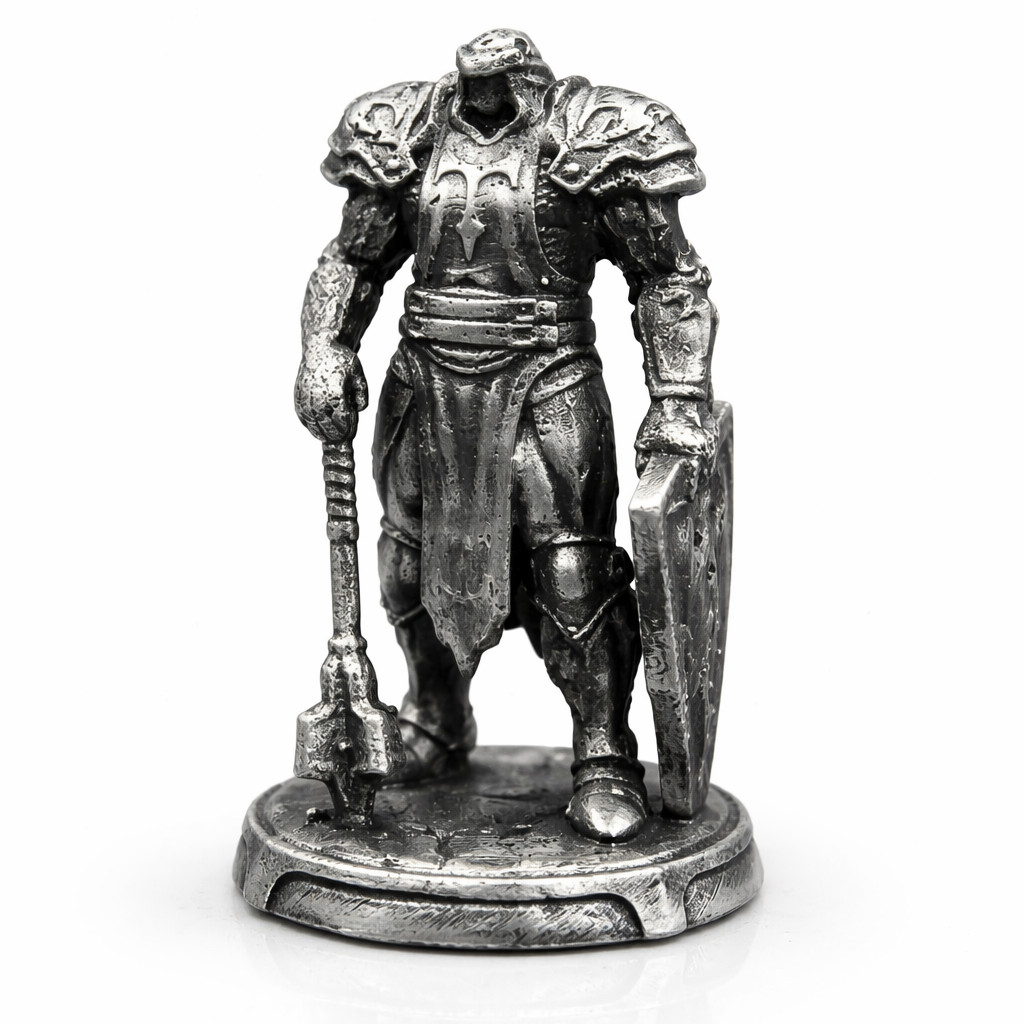 1 oz Gold Spartan 999+ Pure Silver Cleric Statue – Luxury Collectible Gift