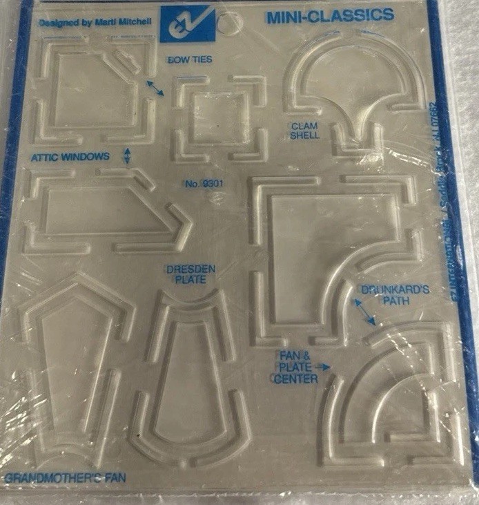 EZ Quilting Template Mini Classics Set Plastic Shapes for Quilting