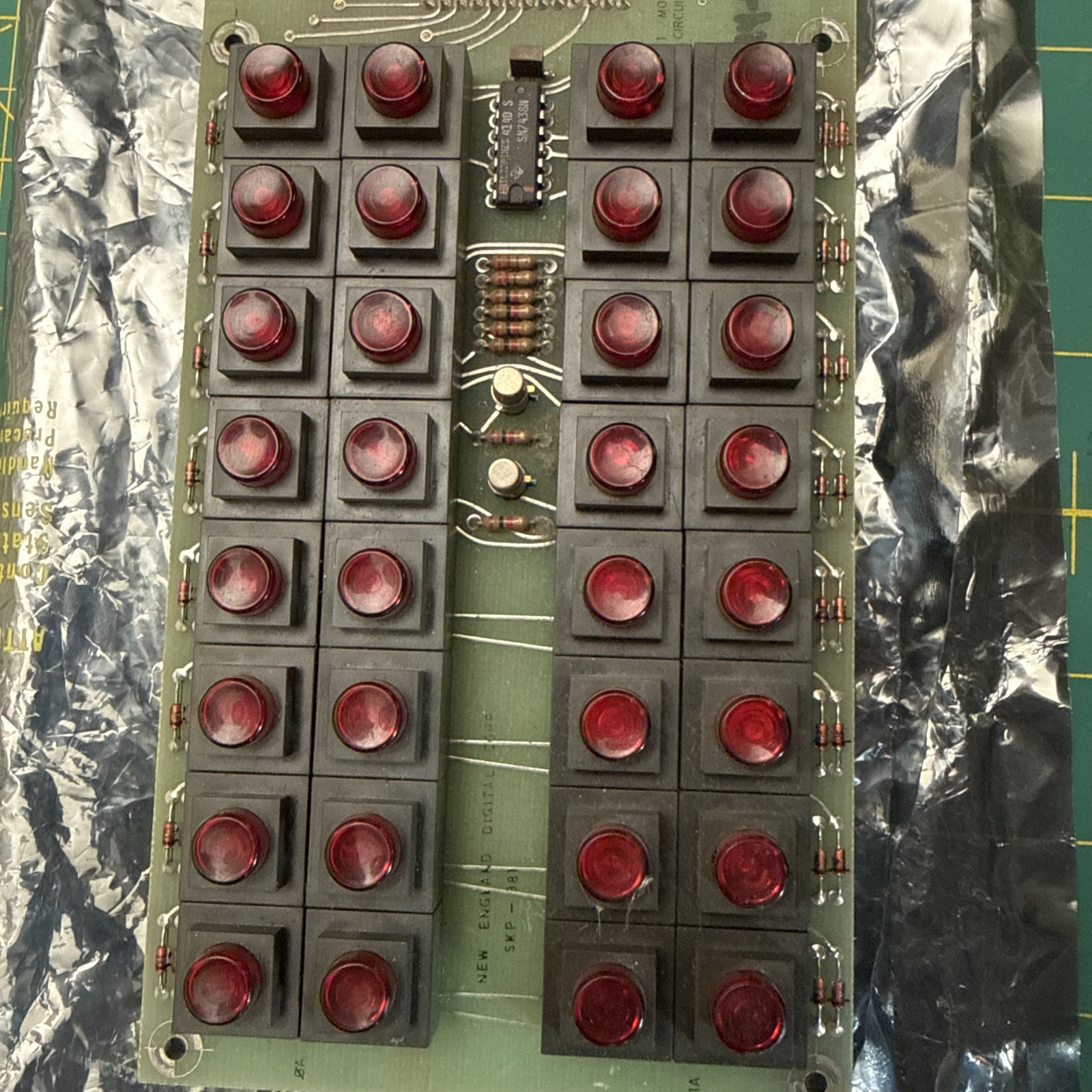 New England Digital Synclavier SKP Keyboard Button Card