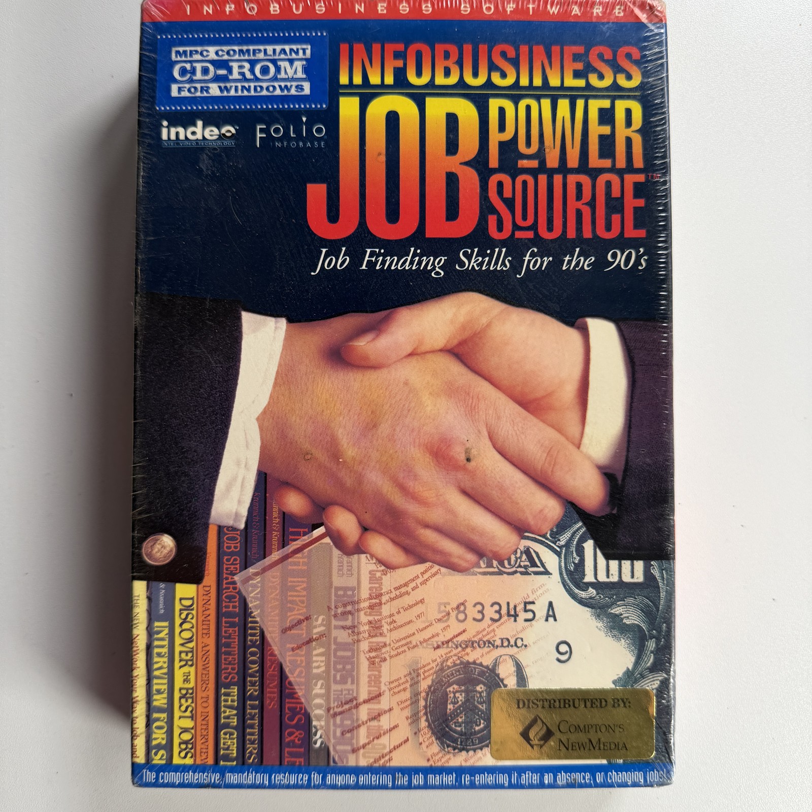 Infobusiness Job Power Source CD-ROM for Windows Job Finding Skills 90s New