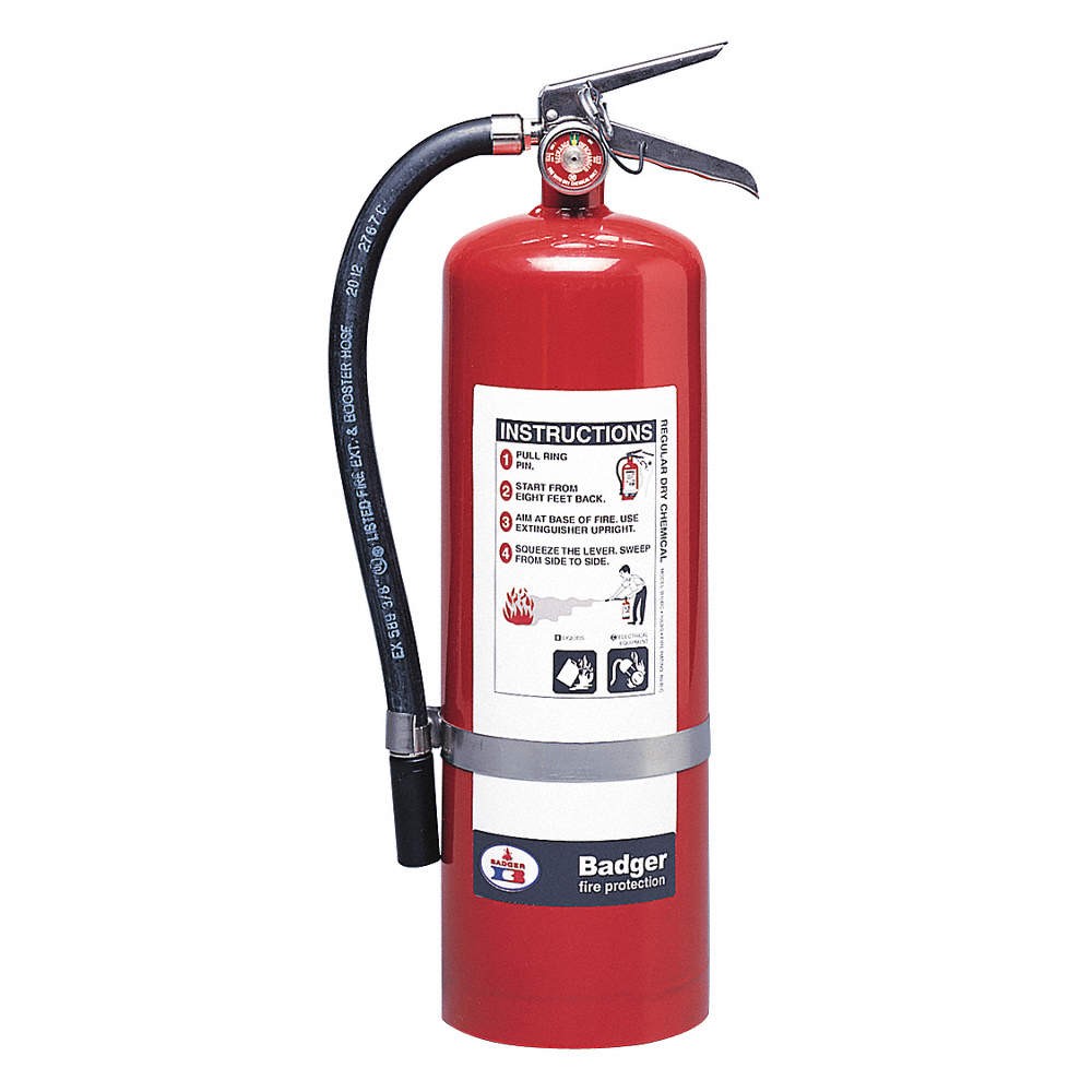 BADGER B10BC-1 Fire Extinguisher,Steel,Red,BC 36MA33