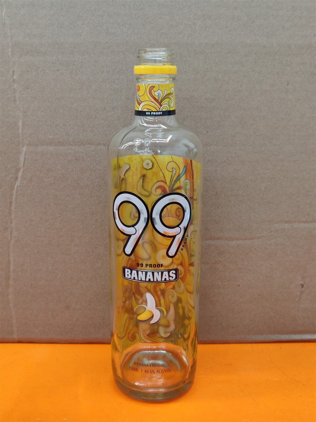 ⭐️⭐️⭐️⭐️⭐️ EMPTY 750ml 99 Bananas Glass Bottle for Crafts/Décor/Upcycle