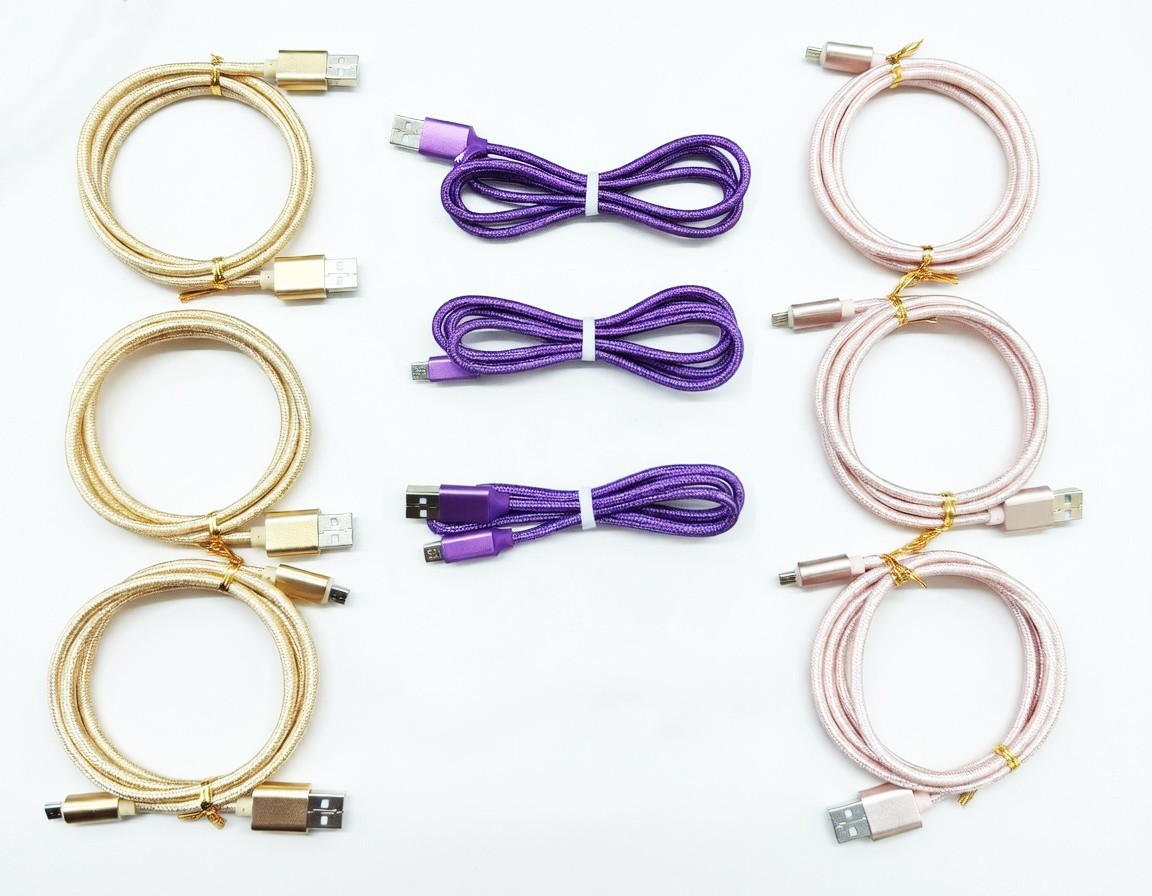3-Pack Micro USB Data Cable Fast Charging USB A to Micro USB Charger Cord 3ft