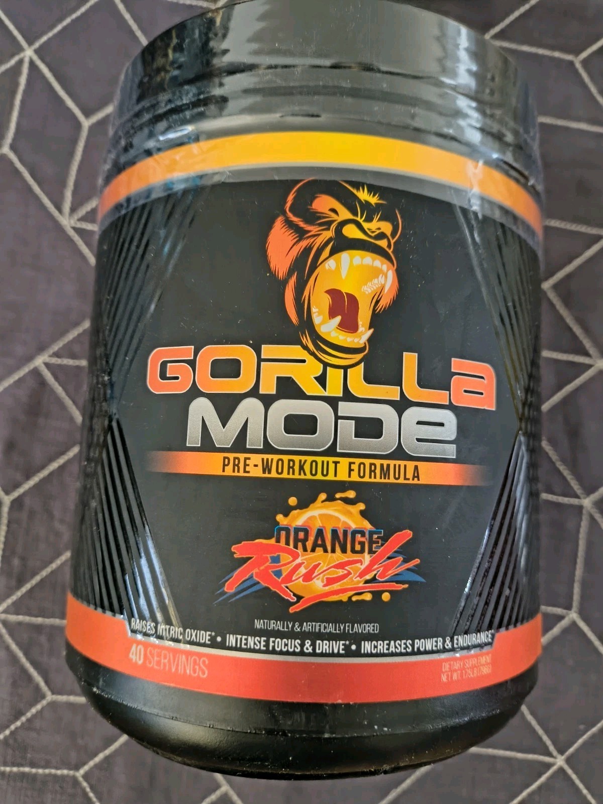 Gorilla Mode Pre-Workout Orange Rush 40 Servings Bb 4/30/26 Sealed