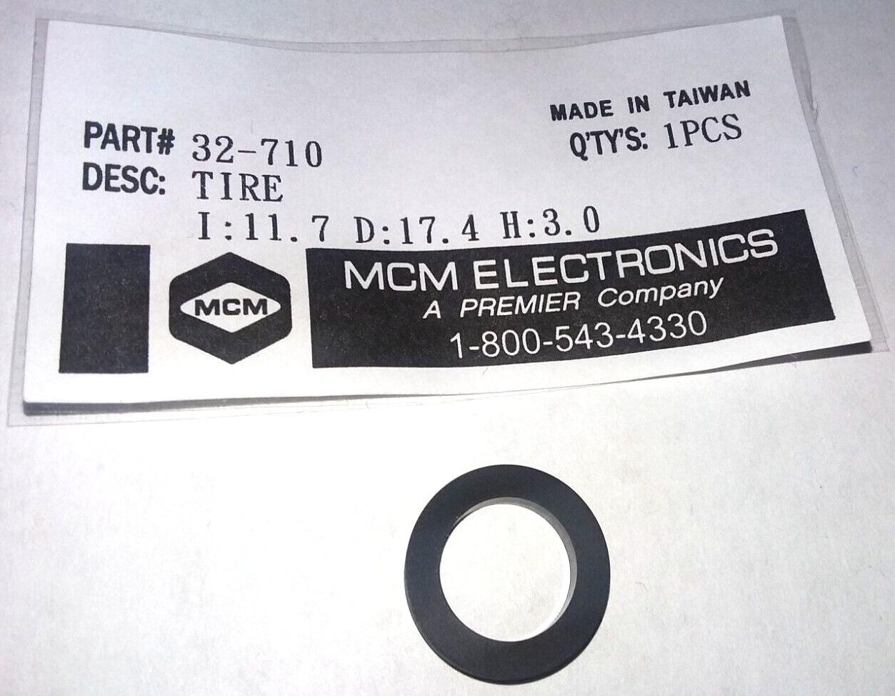 (10x) IDLER TIRES Fits Hitachi #6861482 RCA #150650 Others I:11.7 D:17.4 H:3.0