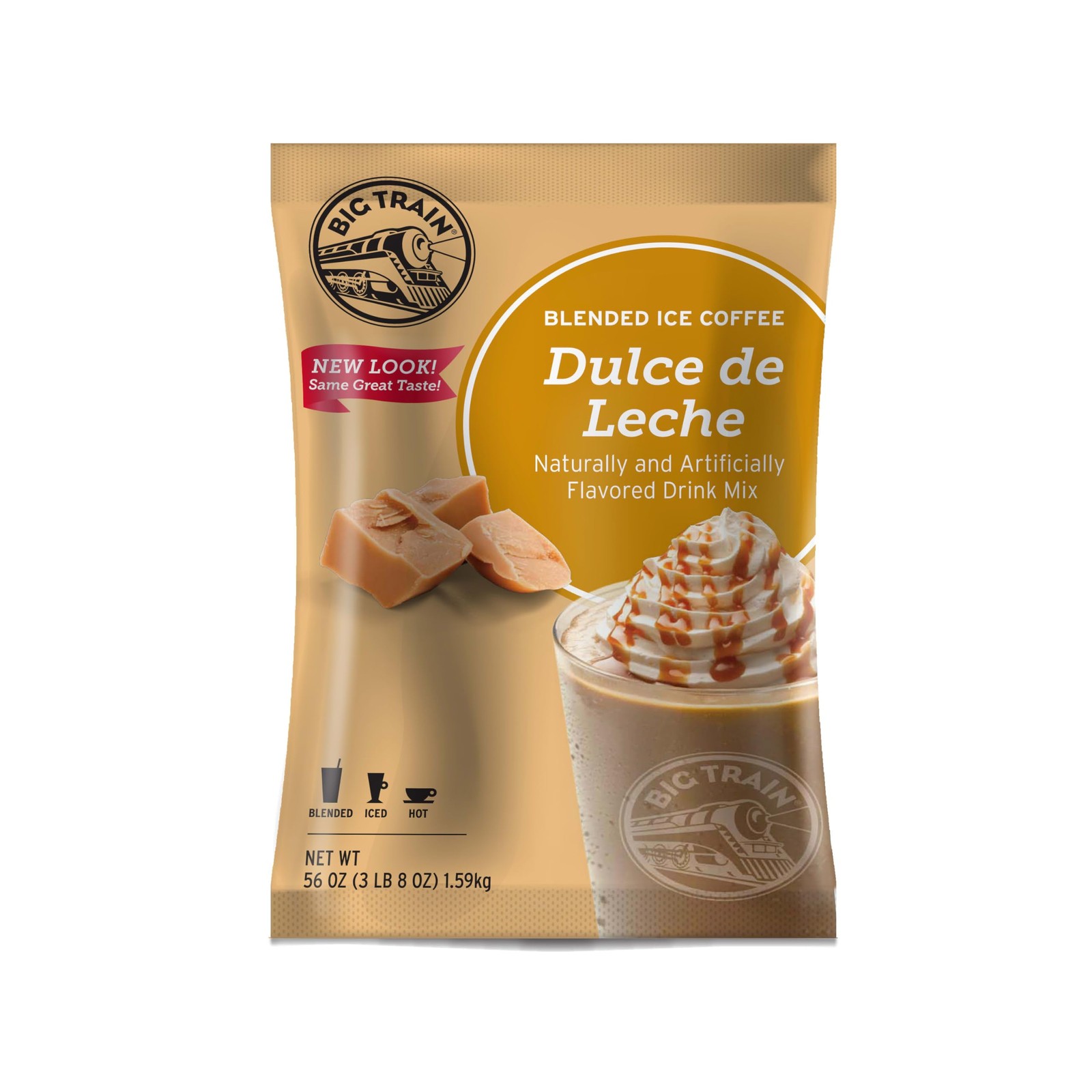 Big Train Blended Ice Coffee, Dulce de Leche, 3.5 Pound, Powdered Instant Coffee