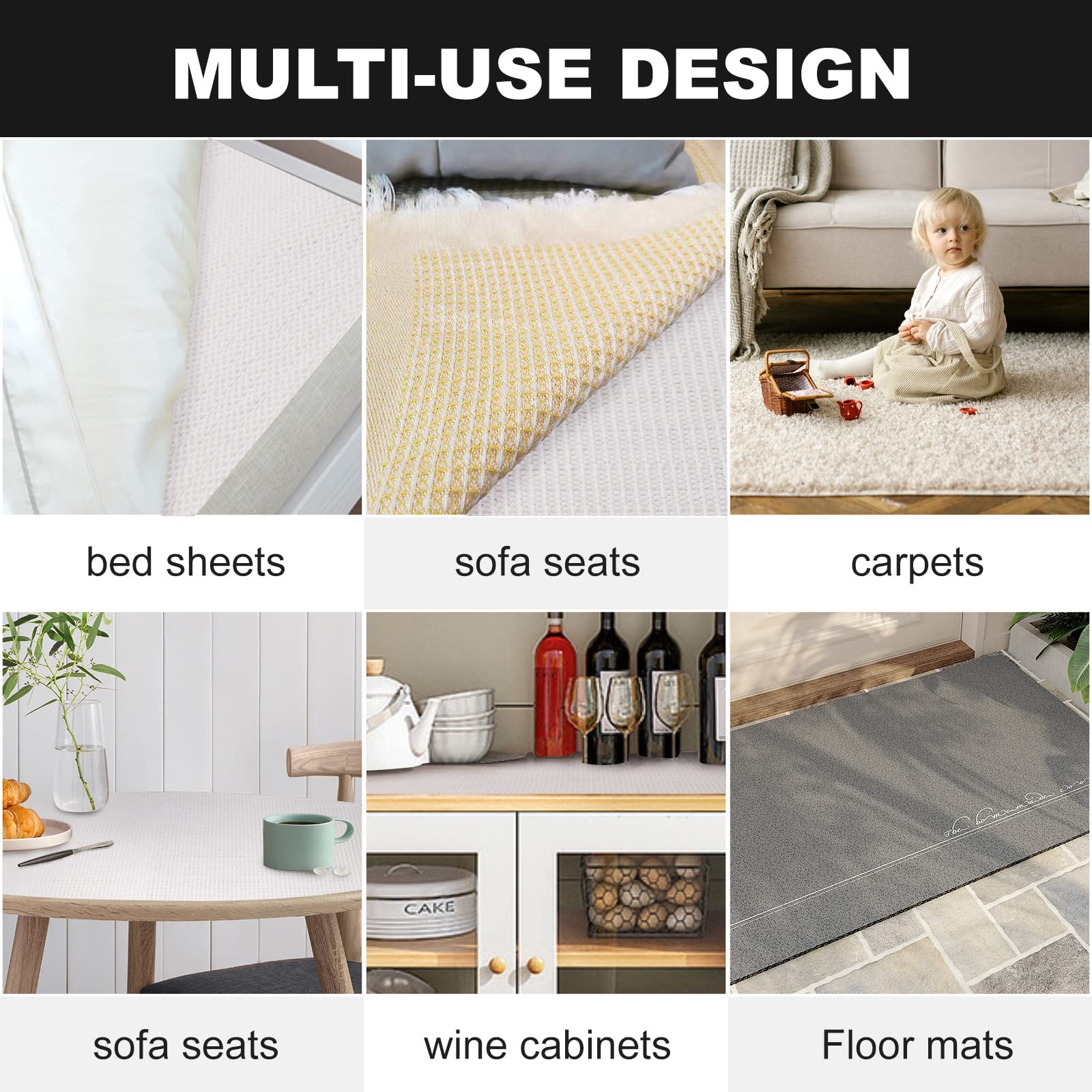 Foboull Mattress Slide Stopper and Gripper, Keep Bed Topper Pad from King