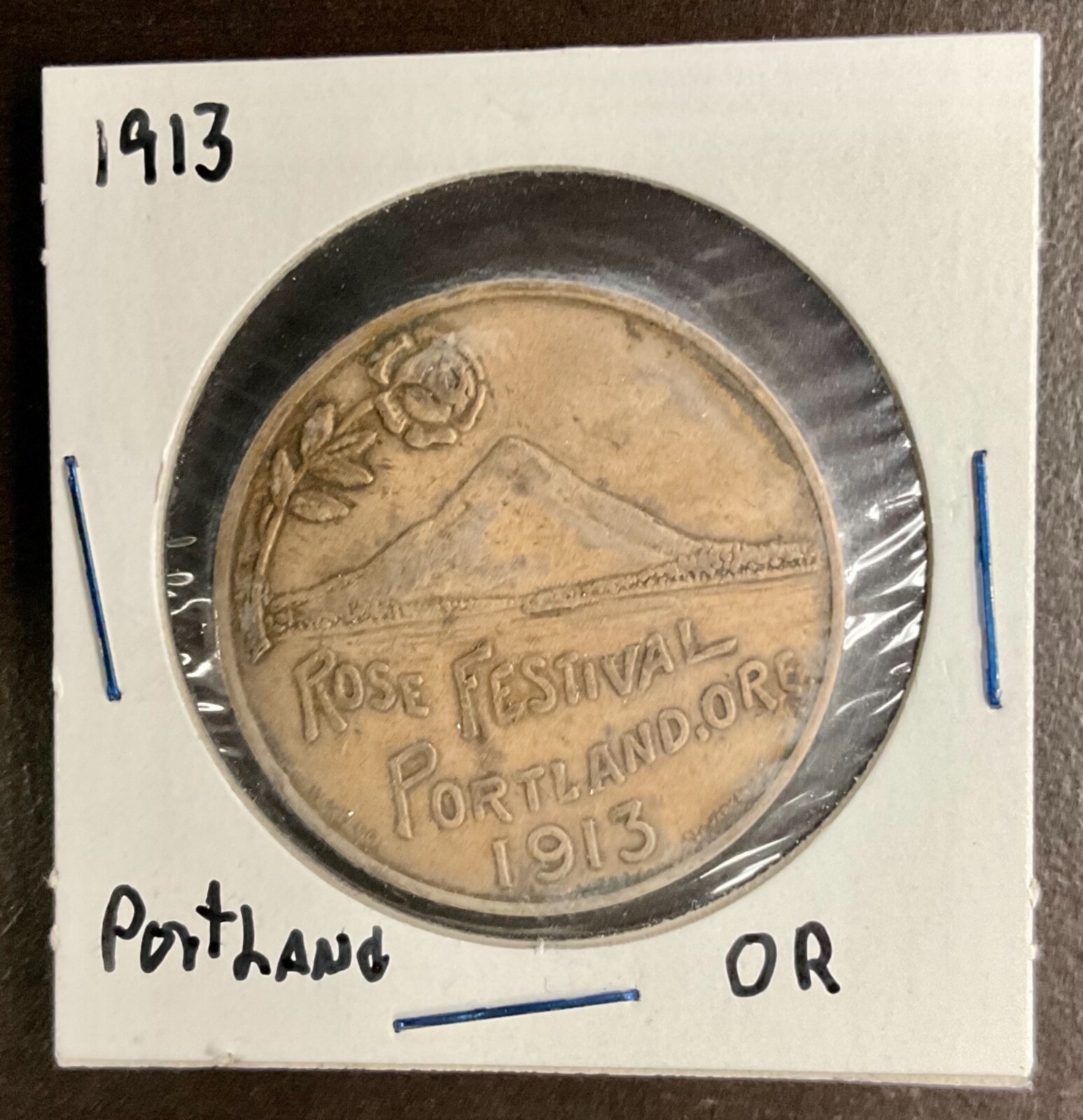 1913 Rose Festival, Portland Oregon Contributors Medal   31mm