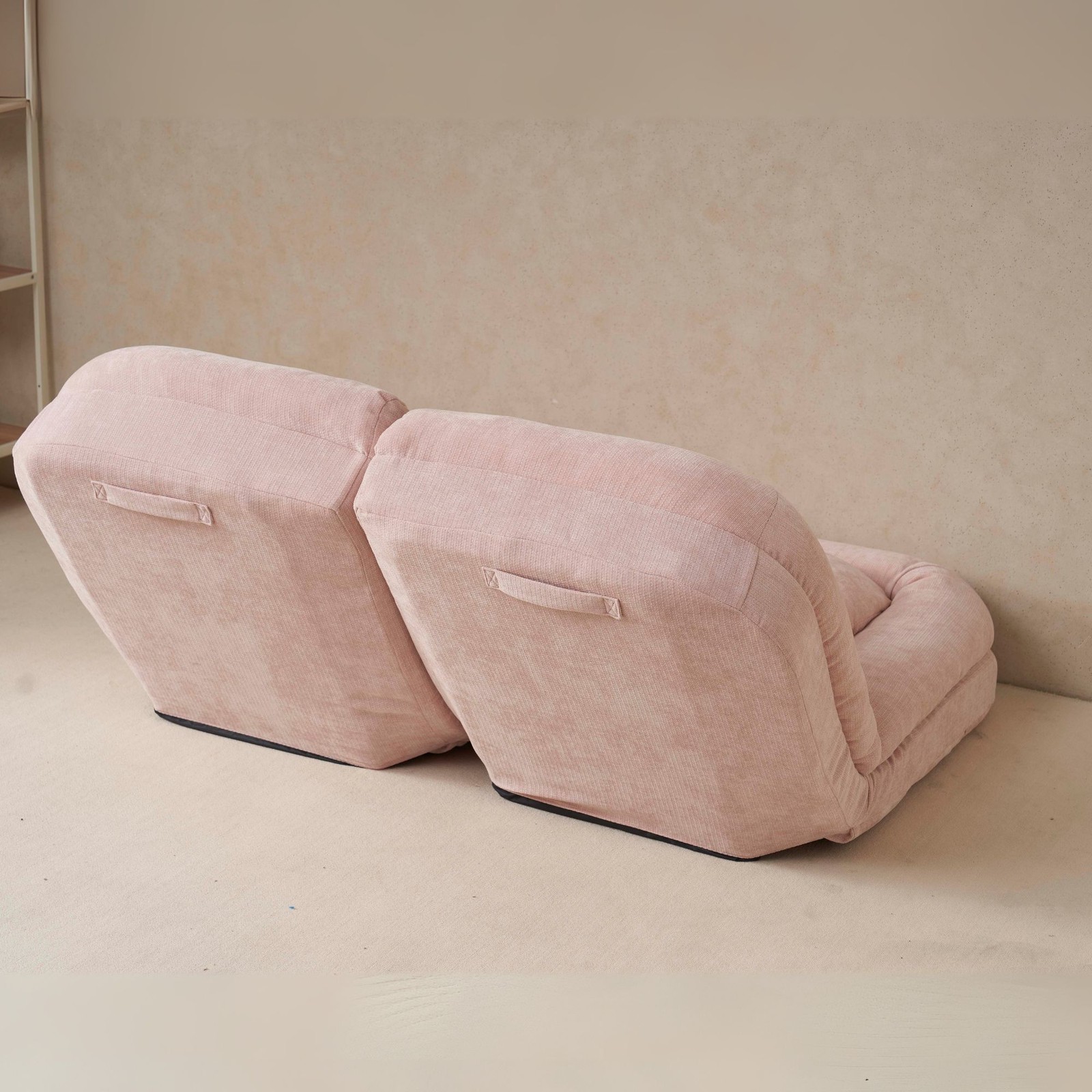 Convertible Fold-Out Double Sofa Bed,Pink