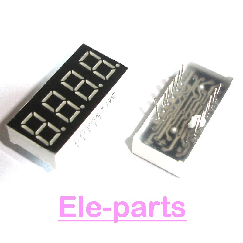 10 PCS 4 Digits 0.36"RED 7 SEGMENT LED DISPLAY COMMON CATHODE 12 Pins LD-3461AS