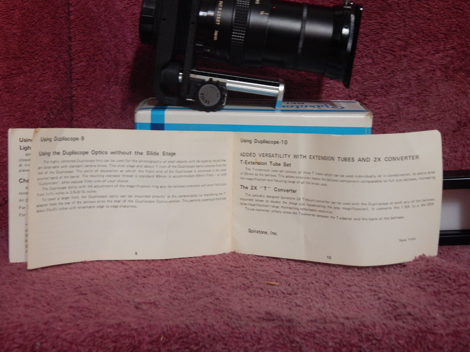 Spiratone Bellow-Dupliscope 518093 with Box & Manual