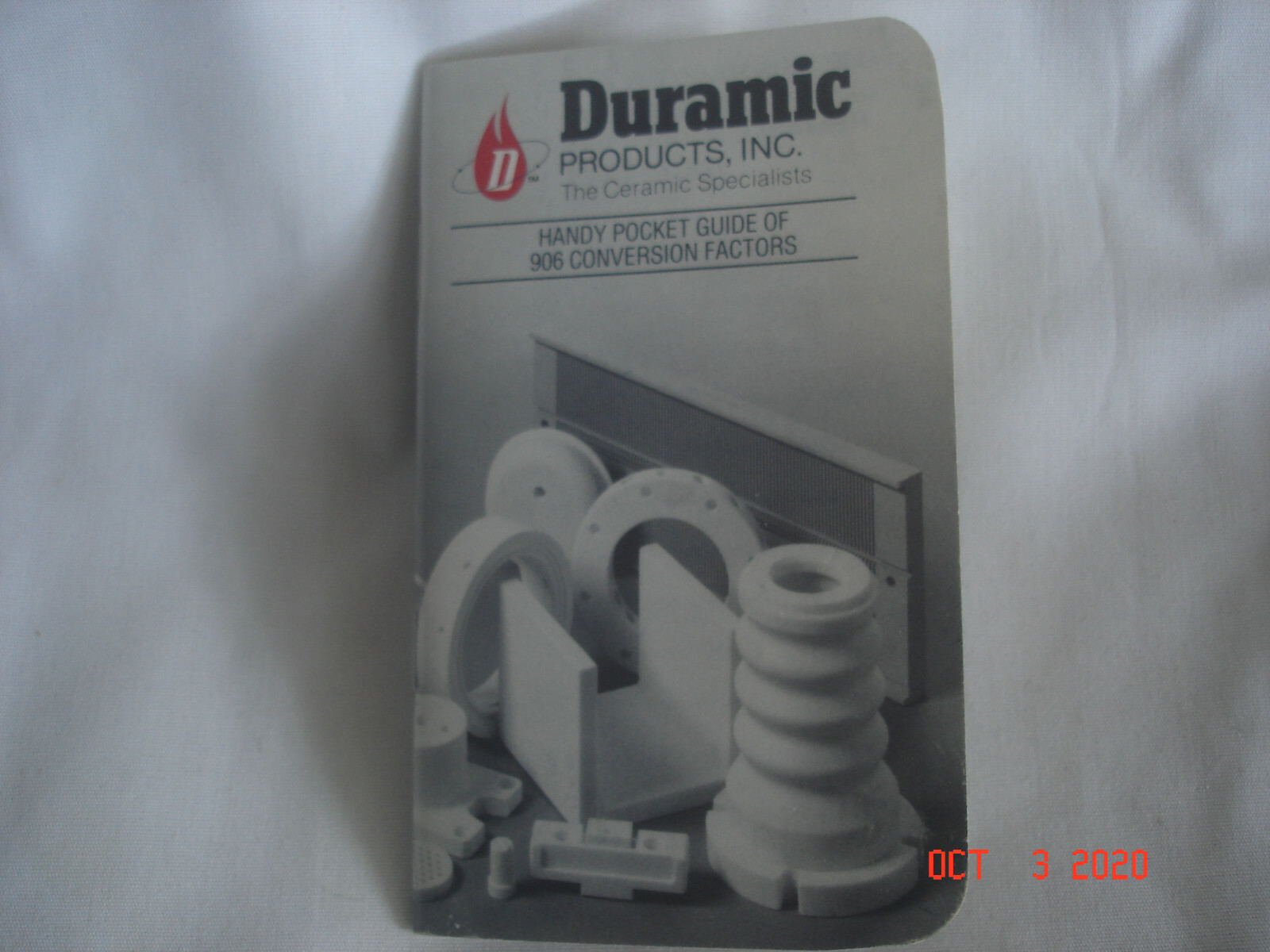 NICE! 1984 DURAMIC PRODUCTS, INC. HANDY POCKET GUIDE OF 906 CONVERSION FACTORS